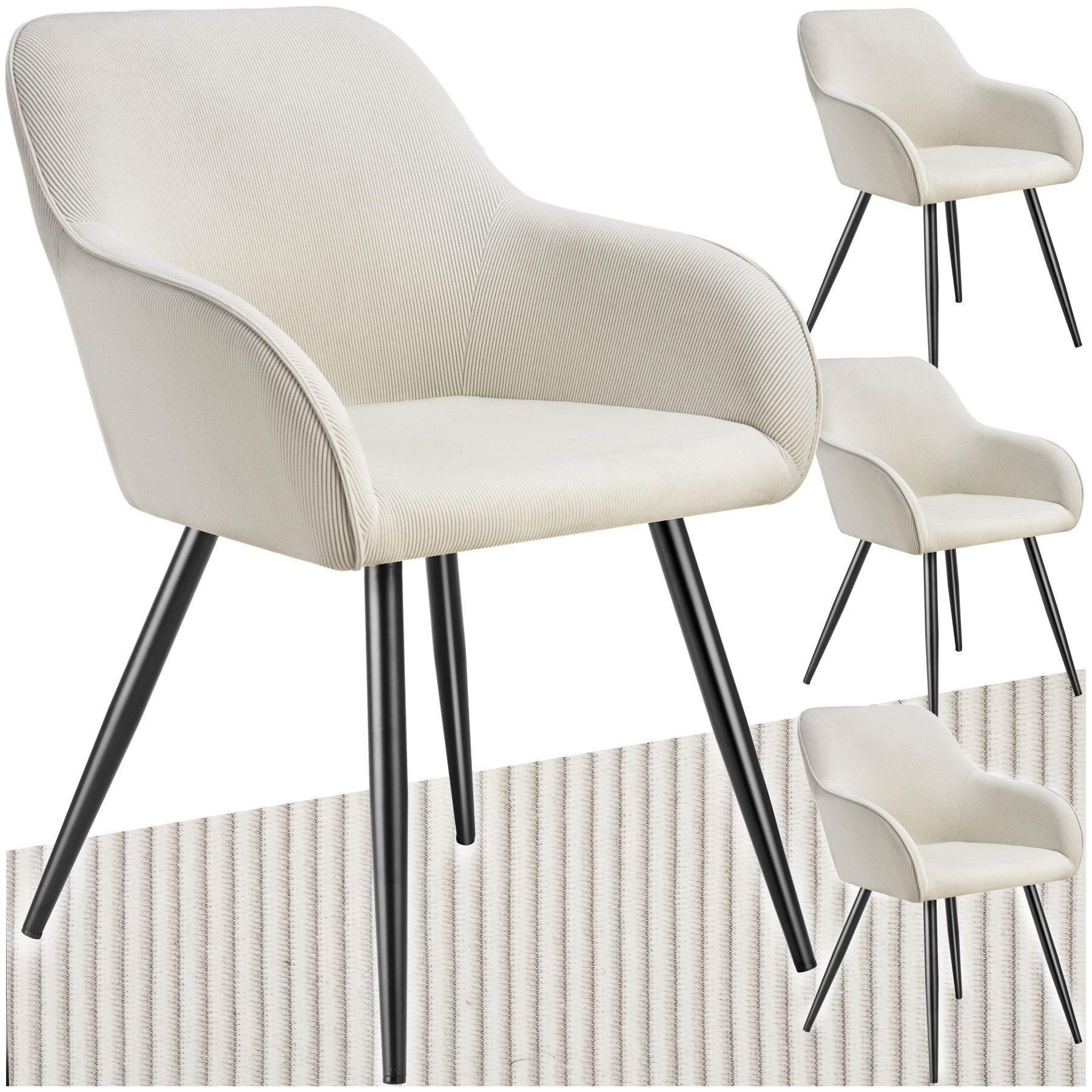 tectake Esszimmerstuhl Marilyn (Set, 4 St), günstig online kaufen