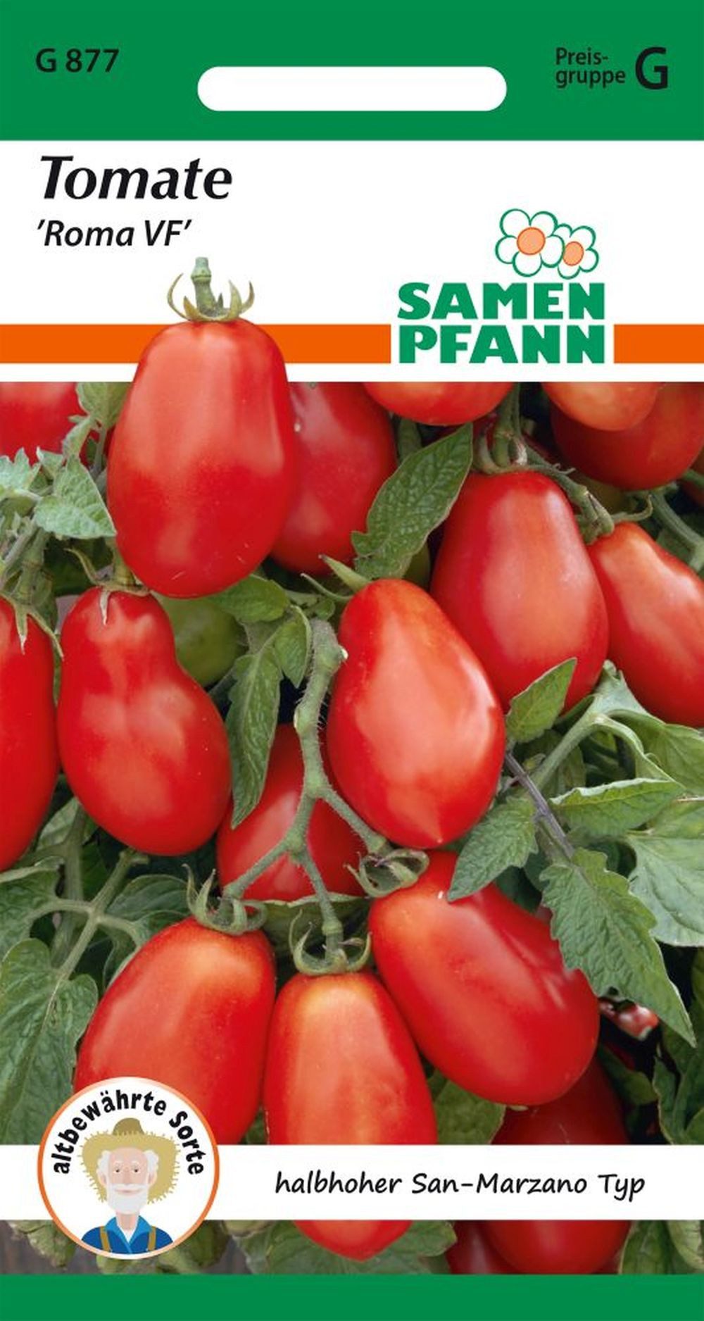 SAMEN PFANN Gemüsesamen Buschtomate, Roma - Saatgut Tomaten Samen, Solanum lycopersicum