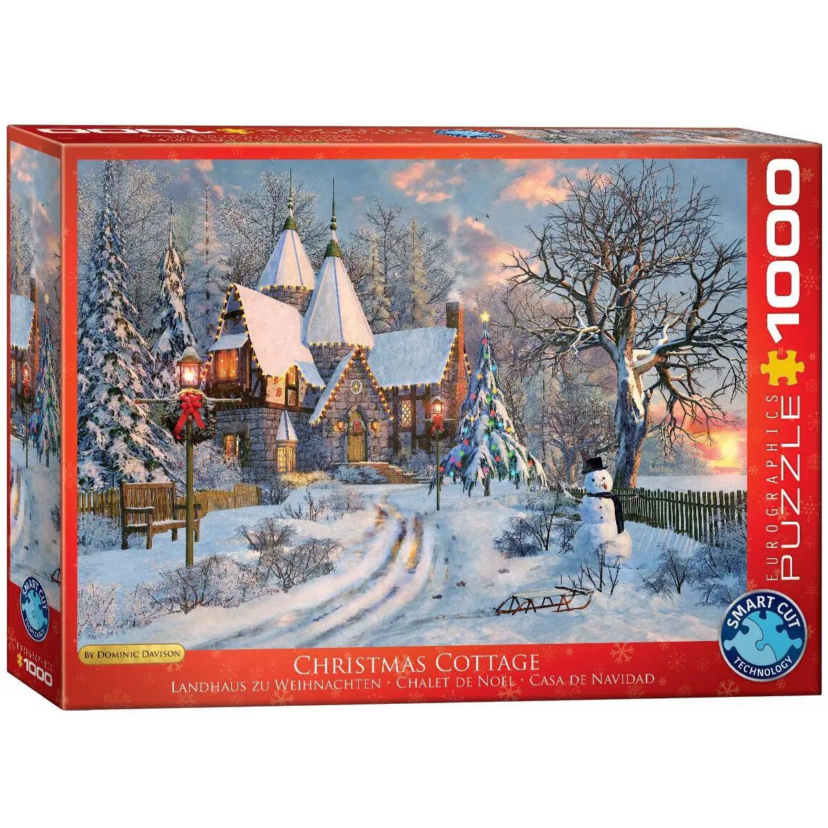 EUROGRAPHICS Puzzle Landhaus zu Weihnachten, 1000 Puzzleteile günstig online kaufen