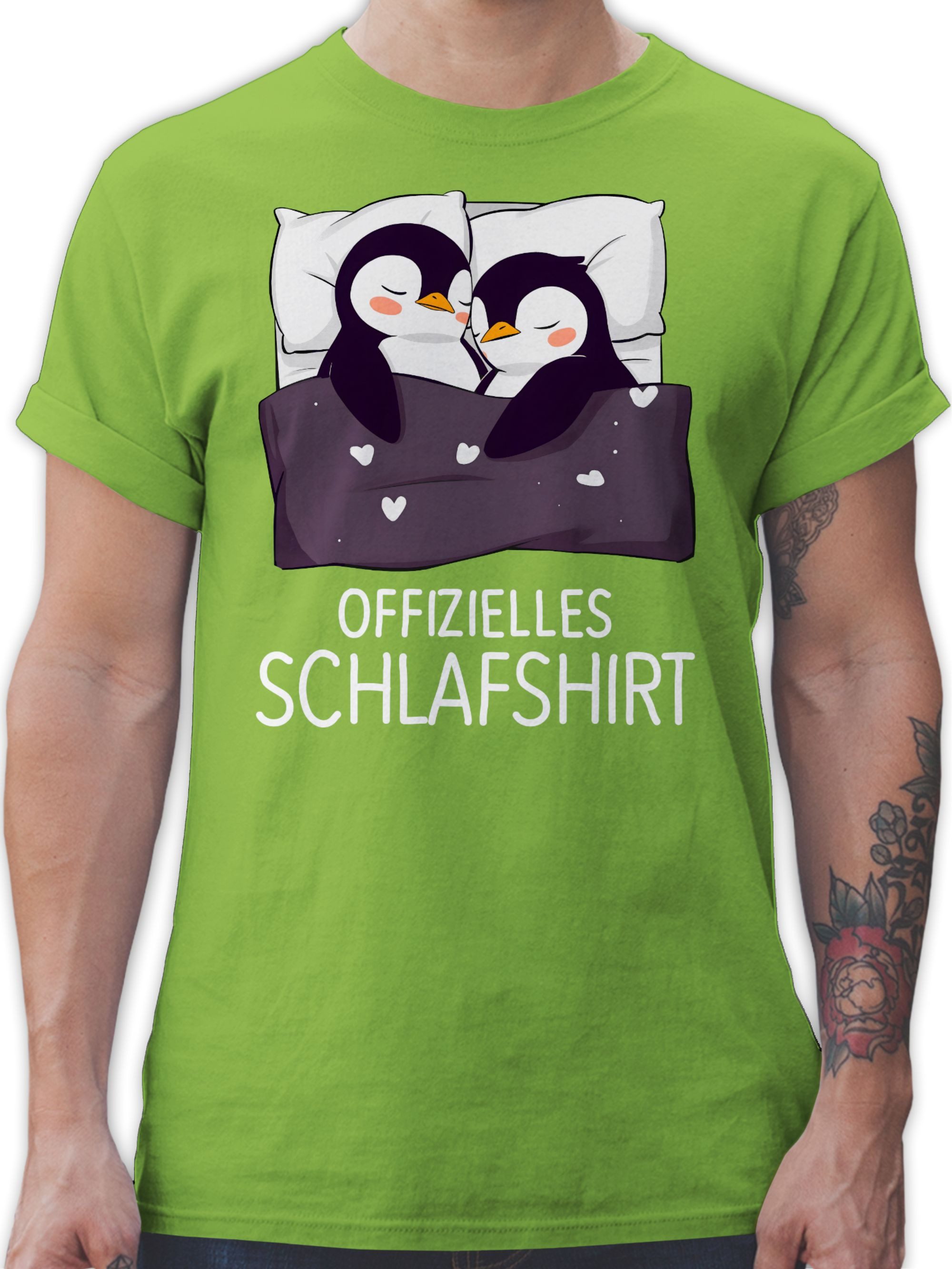 Shirtracer T-Shirt Offizielles Schlafshirt Pinguin Pärchen günstig online kaufen