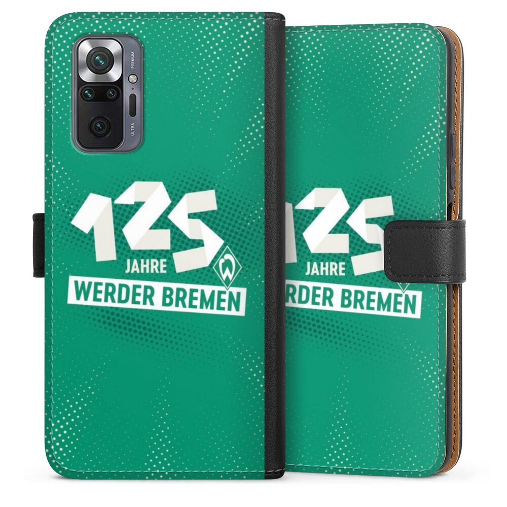 DeinDesign Handyhülle 125 Jahre Werder Bremen Offizielles Lizenzprodukt, Xiaomi Redmi Note 10 Pro Hülle Handy Flip Case Wallet Cover