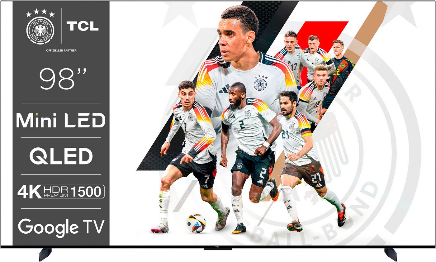 TCL 98C803X7 Mini-LED-Fernseher (248 cm/98 Zoll, 4K Ultra HD, Google TV, Smart-TV) schwarz ! RABATT: 52.73% TCL 98C803X7 Mini-LED-Fernseher (248 cm/98 Zoll, 4K Ultra HD, Google TV, Smart-TV) schwarz ! RABATT: 52.73%