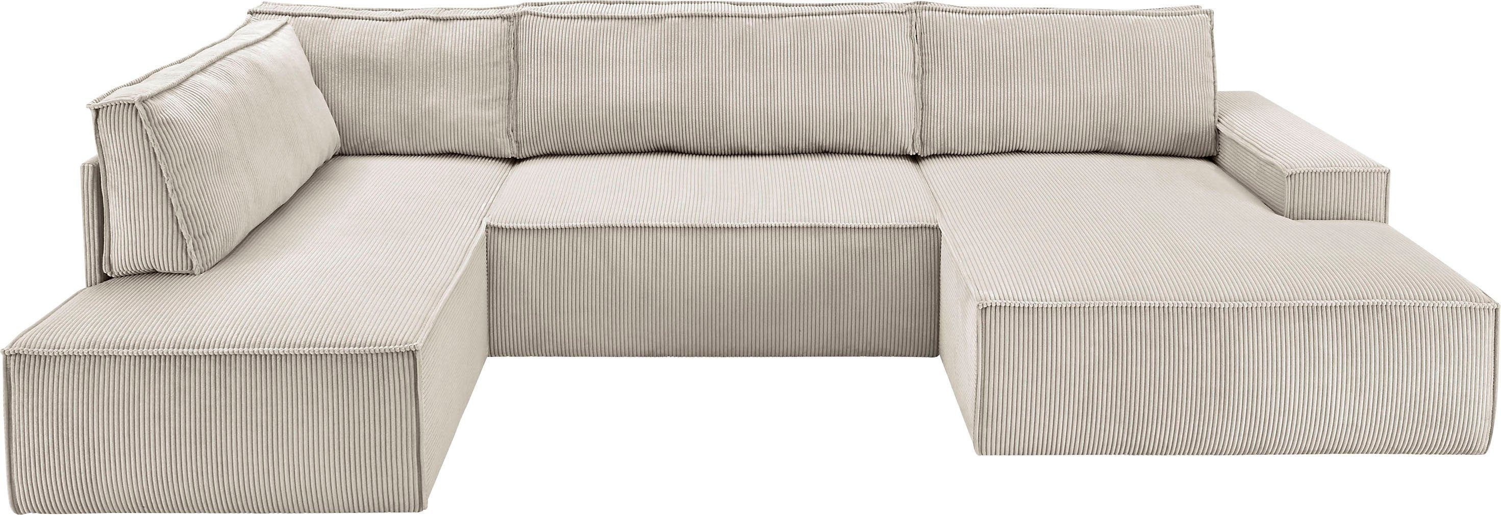 Home affaire Wohnlandschaft "SHERWOOD 329 cm, U-Form, Schlafsofa,", Schlaff günstig online kaufen
