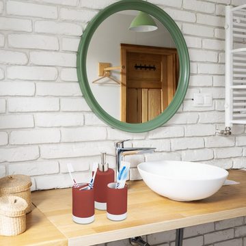 relaxdays Seifenspender 3-teiliges Badezimmer Set Keramik