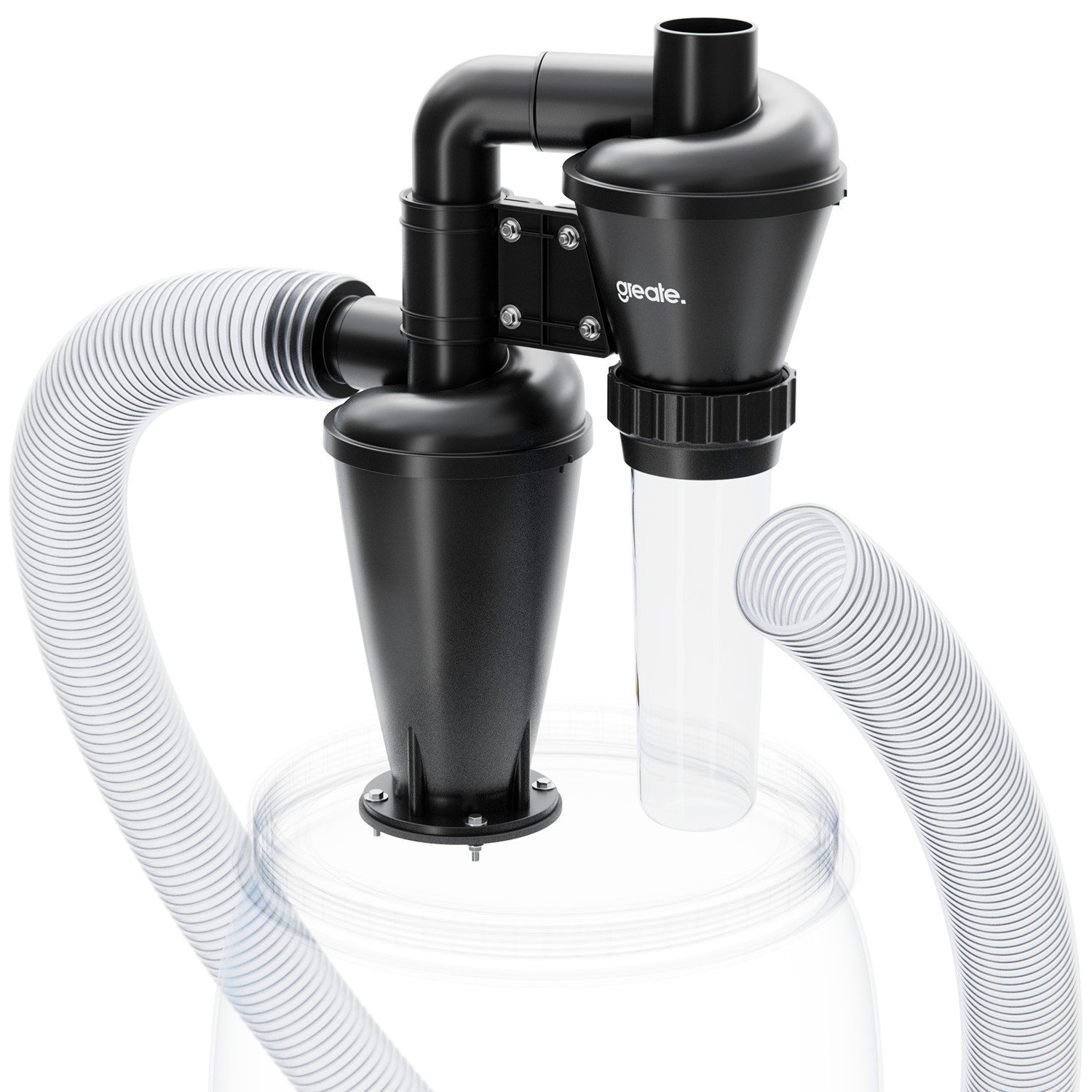 greate. Absauganlage 2-Stufen Zyklonabscheider - Zyklon Absaugung Werkstatt Staubabscheider, 2-Stufen Filter