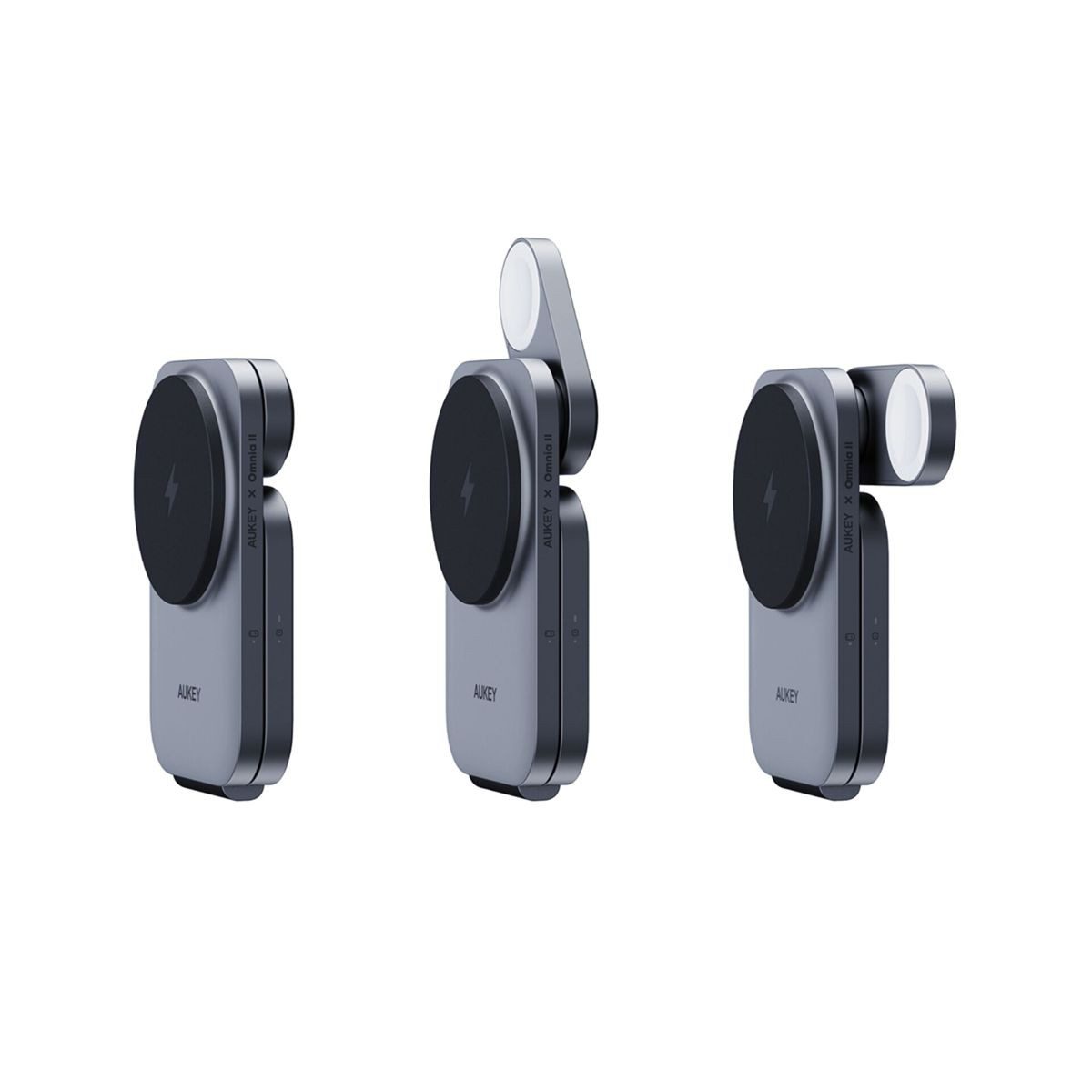 AUKEY MagFusion Z 3-in-1 Foldable MagSafe Charging Stand Induktions-Ladegerät