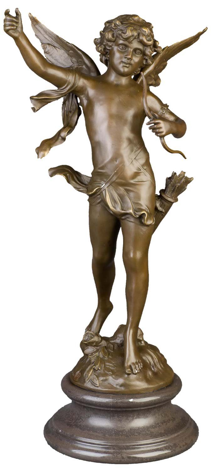 Figur Aubaho Amor Antik-Stil Bronzeskulptur Statue im Engel Bronze Skulptur 71cm