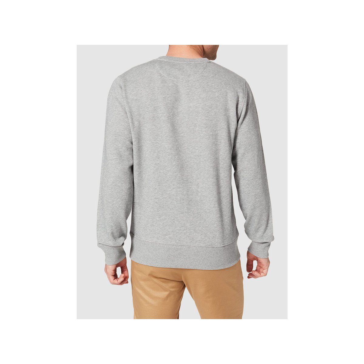 Gant regular grau V-Ausschnitt-Pullover (1-tlg)