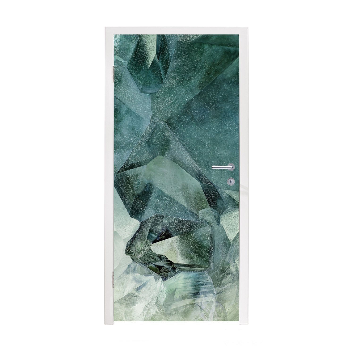 MuchoWow Türtapete Kristall - Naturstein - Luxus, Matt, bedruckt, (1 St), Fototapete für Tür, Türaufkleber, 75x205 cm