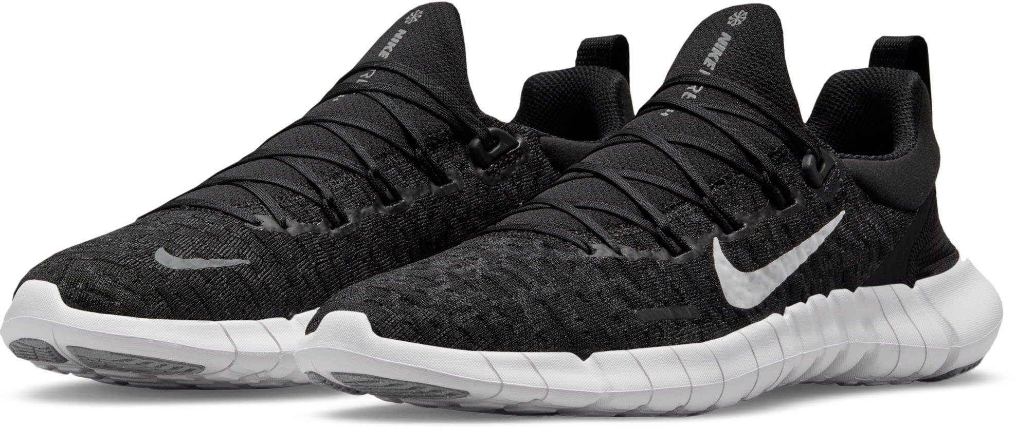 Nike FREE RUN 5.0 Laufschuh BLACK-WHITE-DK-SMOKE-GREY