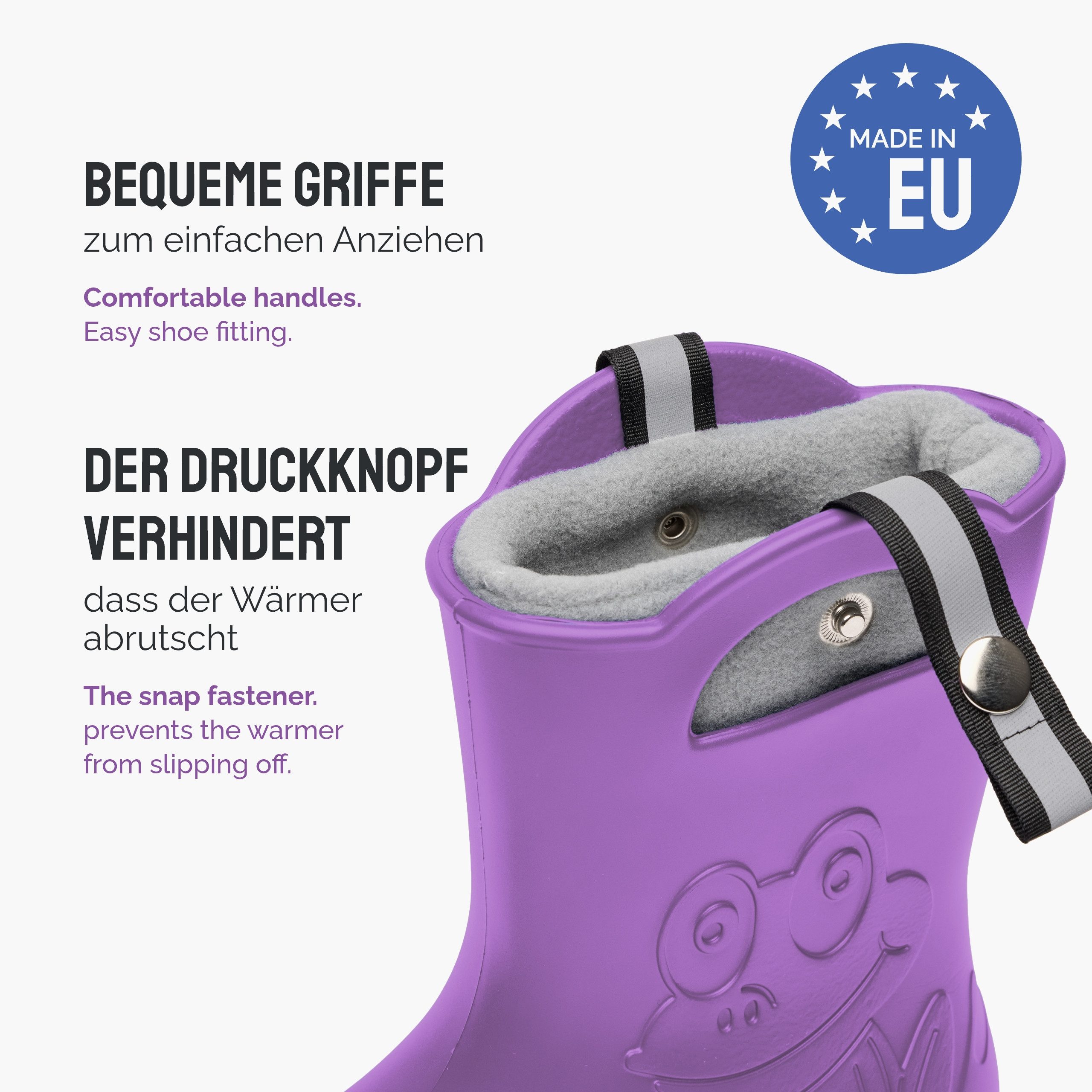 Ladeheid Kinder Federleichte Gummistiefel Thermo mit Fütterung LA-CA-Frog245 Gummistiefel – Bild 5 von 5