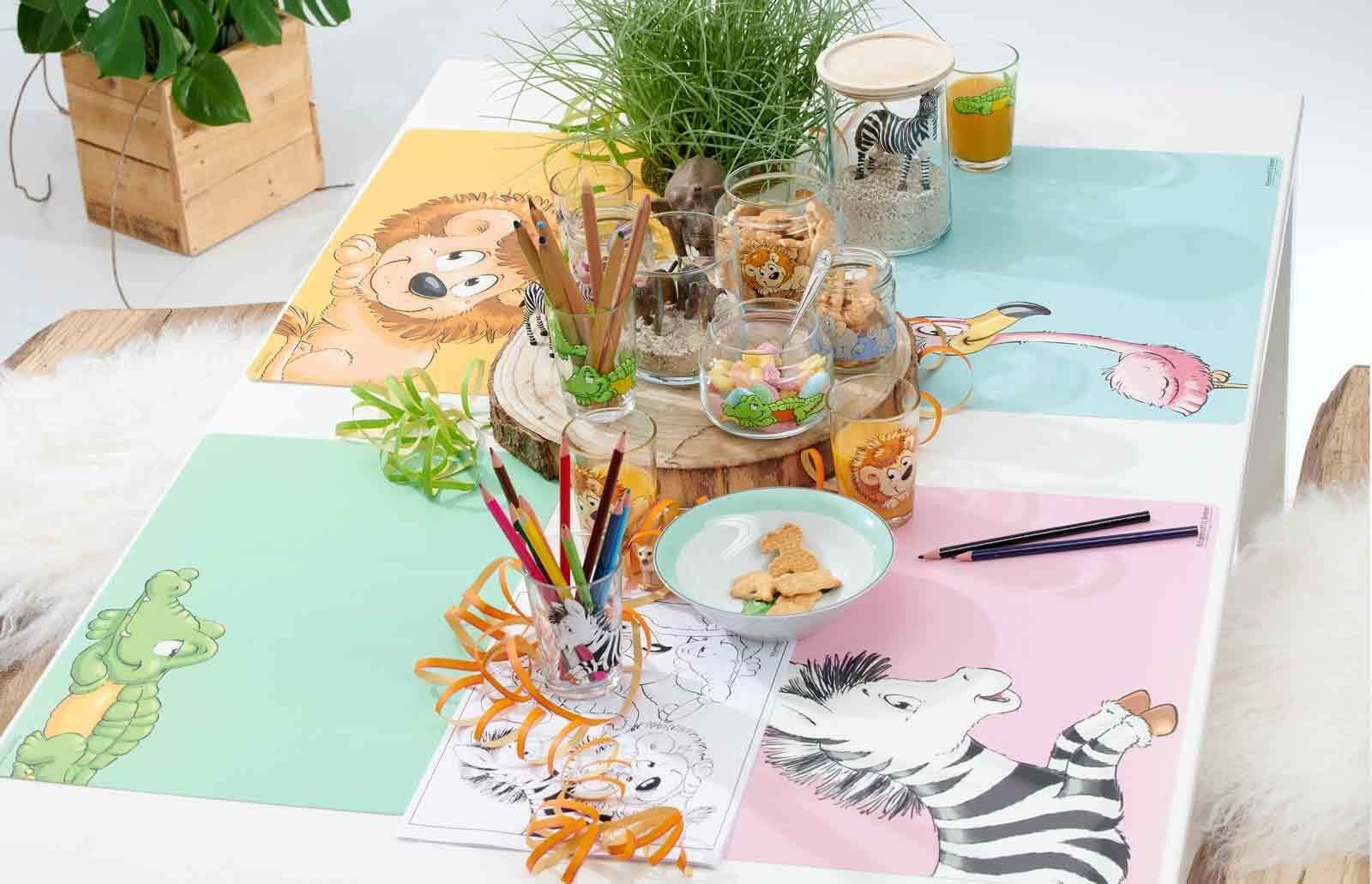 (7-tlg), Krokodil Kinderbecher Zoo Ritzenhoff Geschirr-Set & Kindergeschirr-Set Material-Mix Happy Breker mit