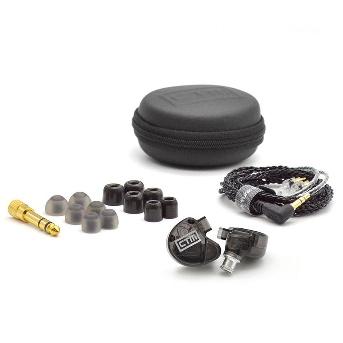 CTM Audio CE320 3-Weg InEar-Monitor Ohrhörer Grau In-Ear-Kopfhörer (Impendanz: 20Ohm, Übertragungsbereich: 20-16000Hz, Hoher Tragekomfort)