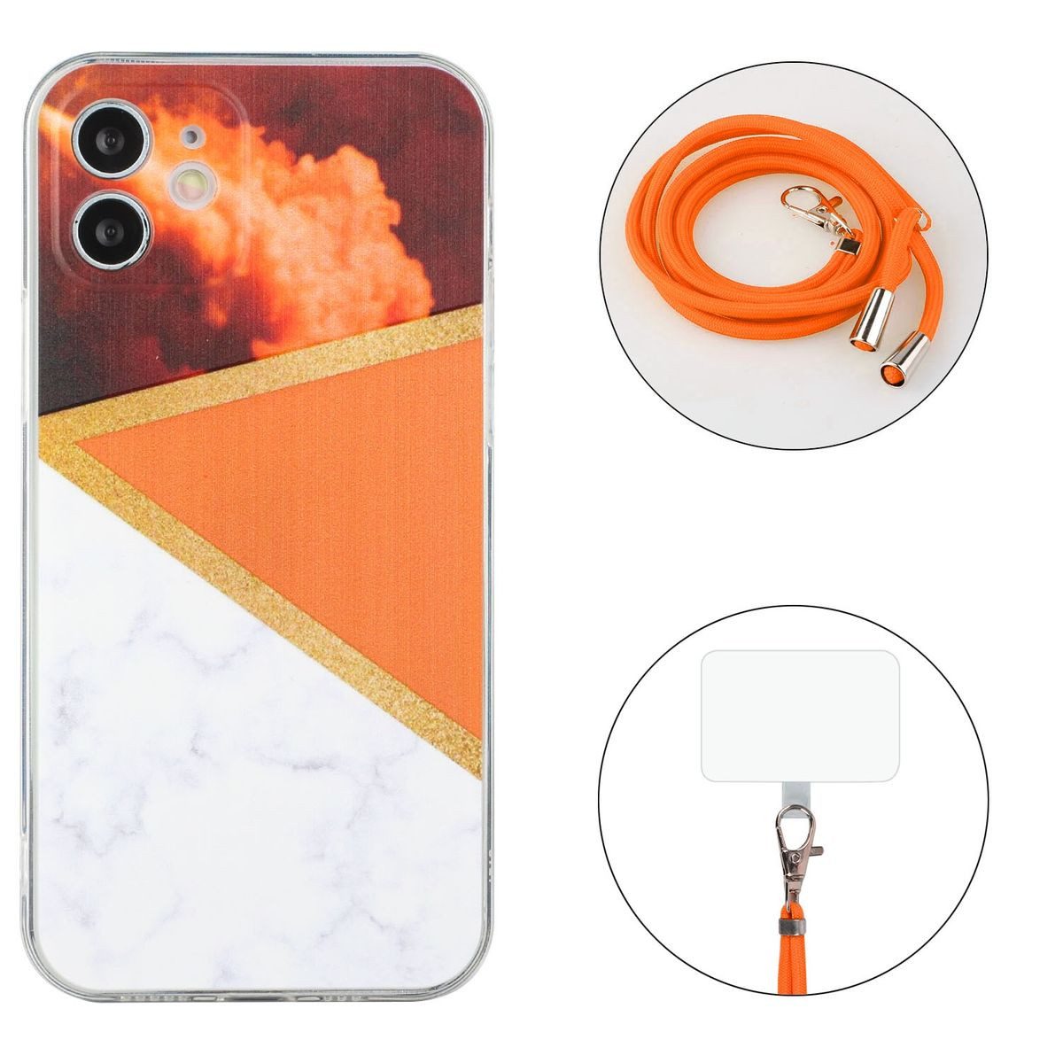 König Design Handyhülle Apple iPhone 12, Handykette Schutzhülle Case Cover Backcover Etuis