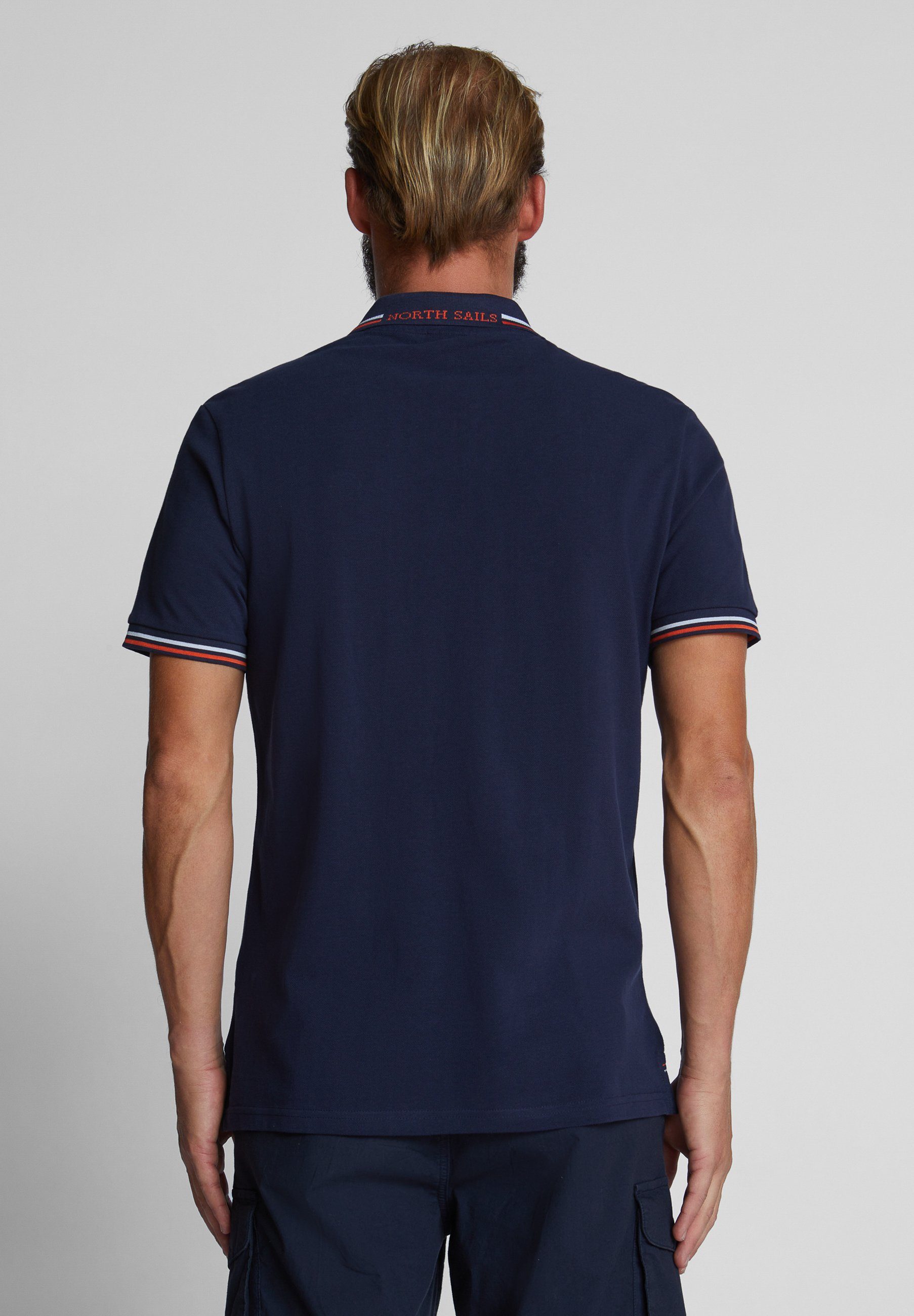 North Sails Poloshirt Polo mit MARINEBLAU Kontrastbesatz