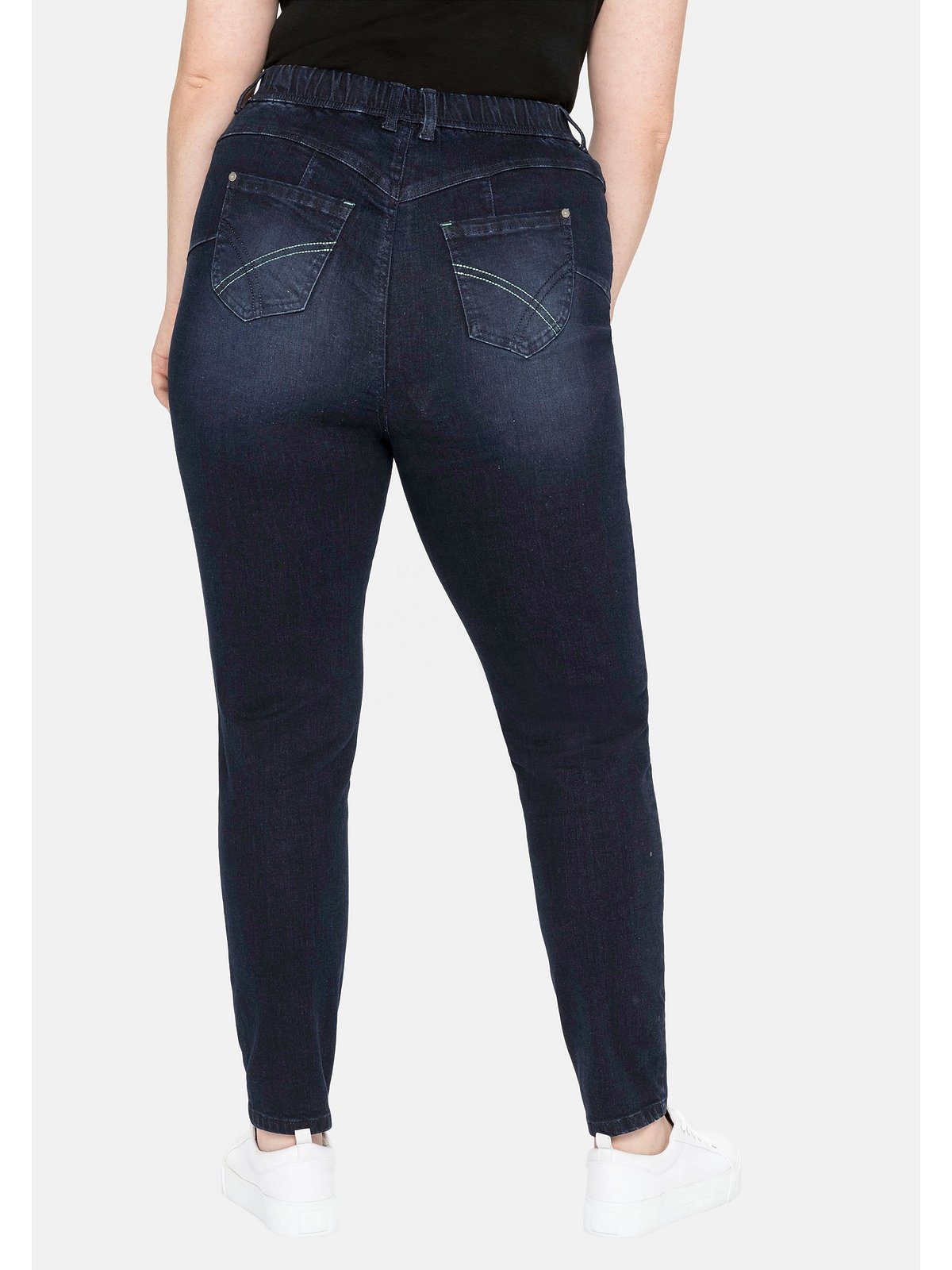 Jeansjeggings mit Teilgummibund Push-up-Effekt Größen Große Sheego und