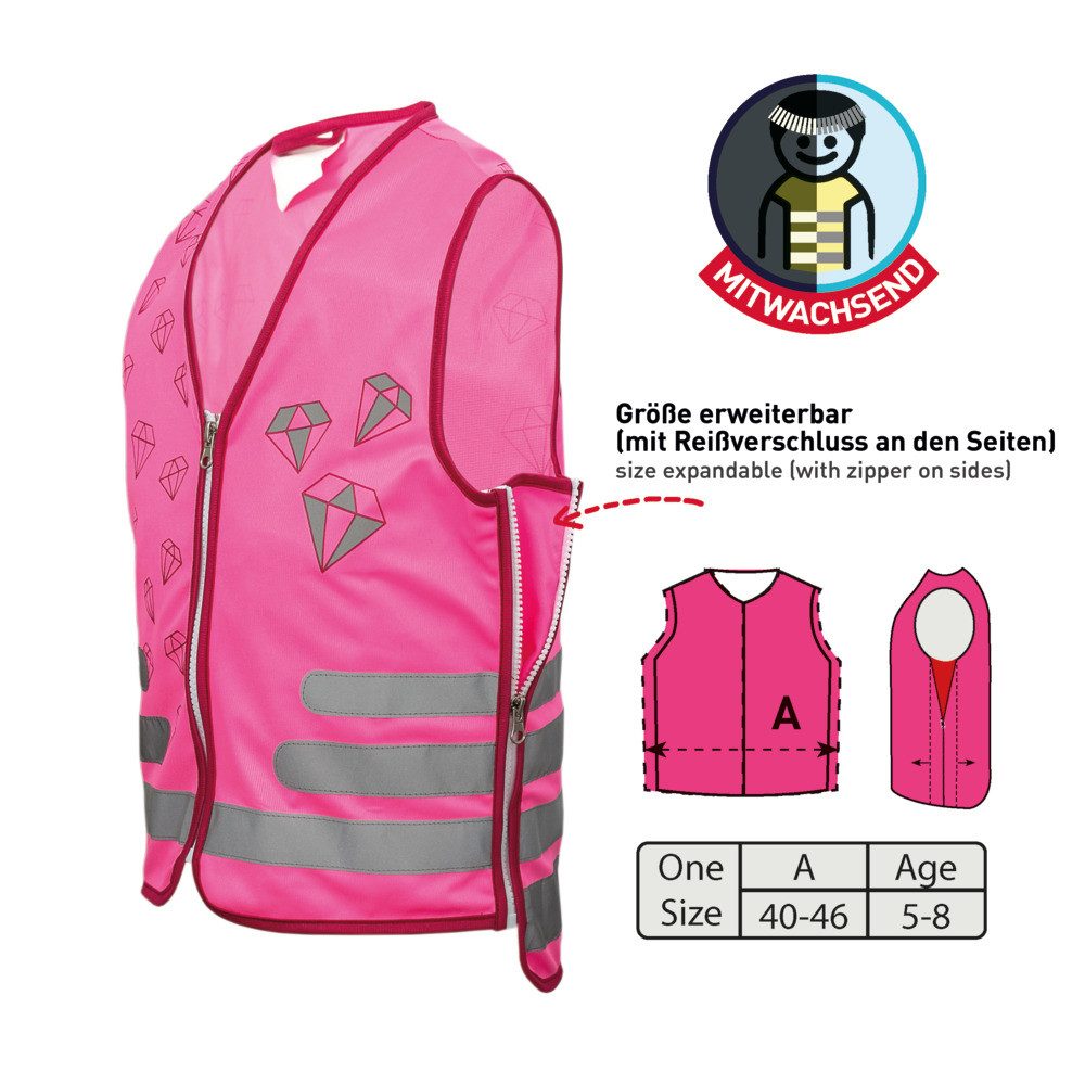 Roth Warnweste Roth Warnweste reflektierend diamant pink
