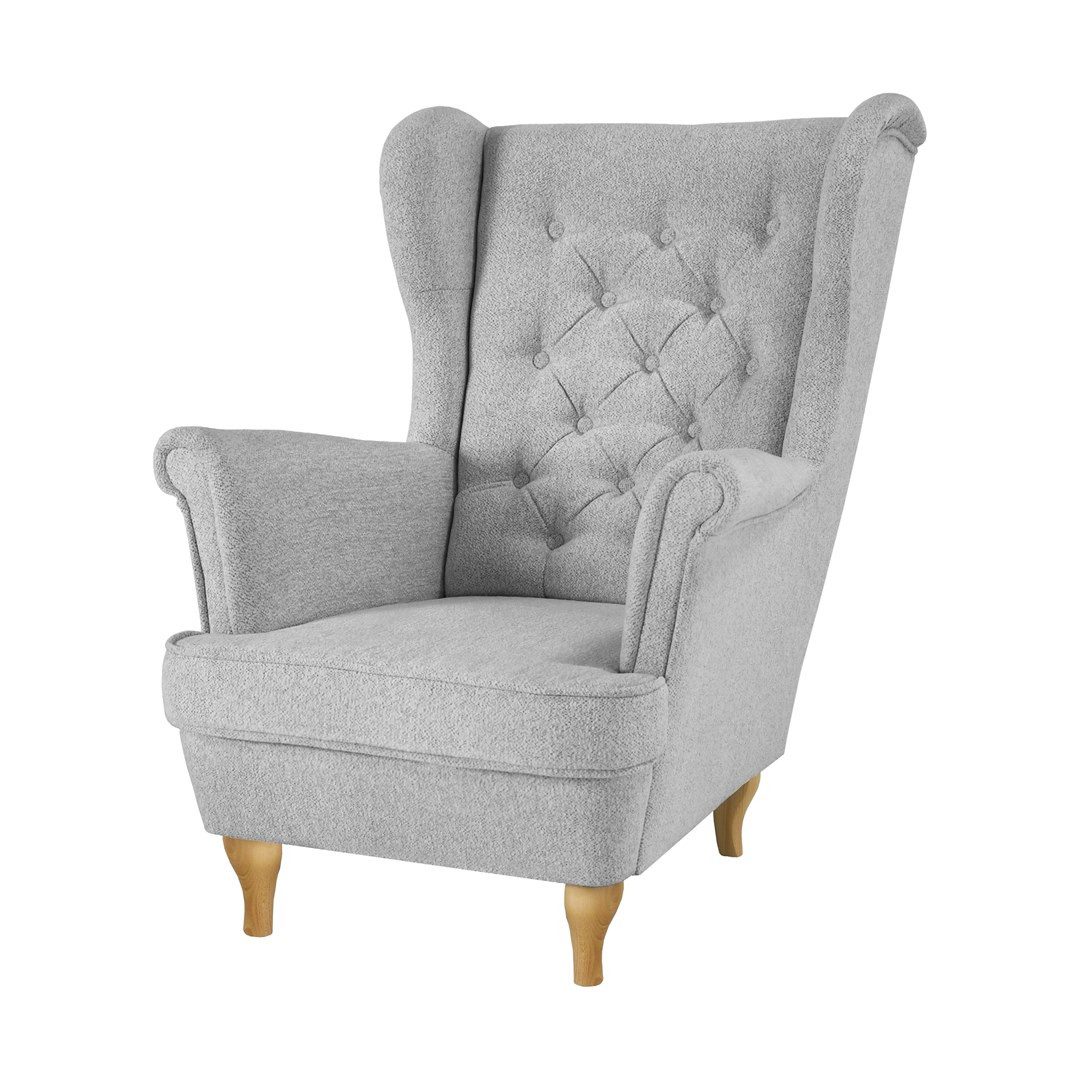 Beautysofa Ohrensessel Sessel FALCO Chesterfield Wohnzimmersessel günstig online kaufen