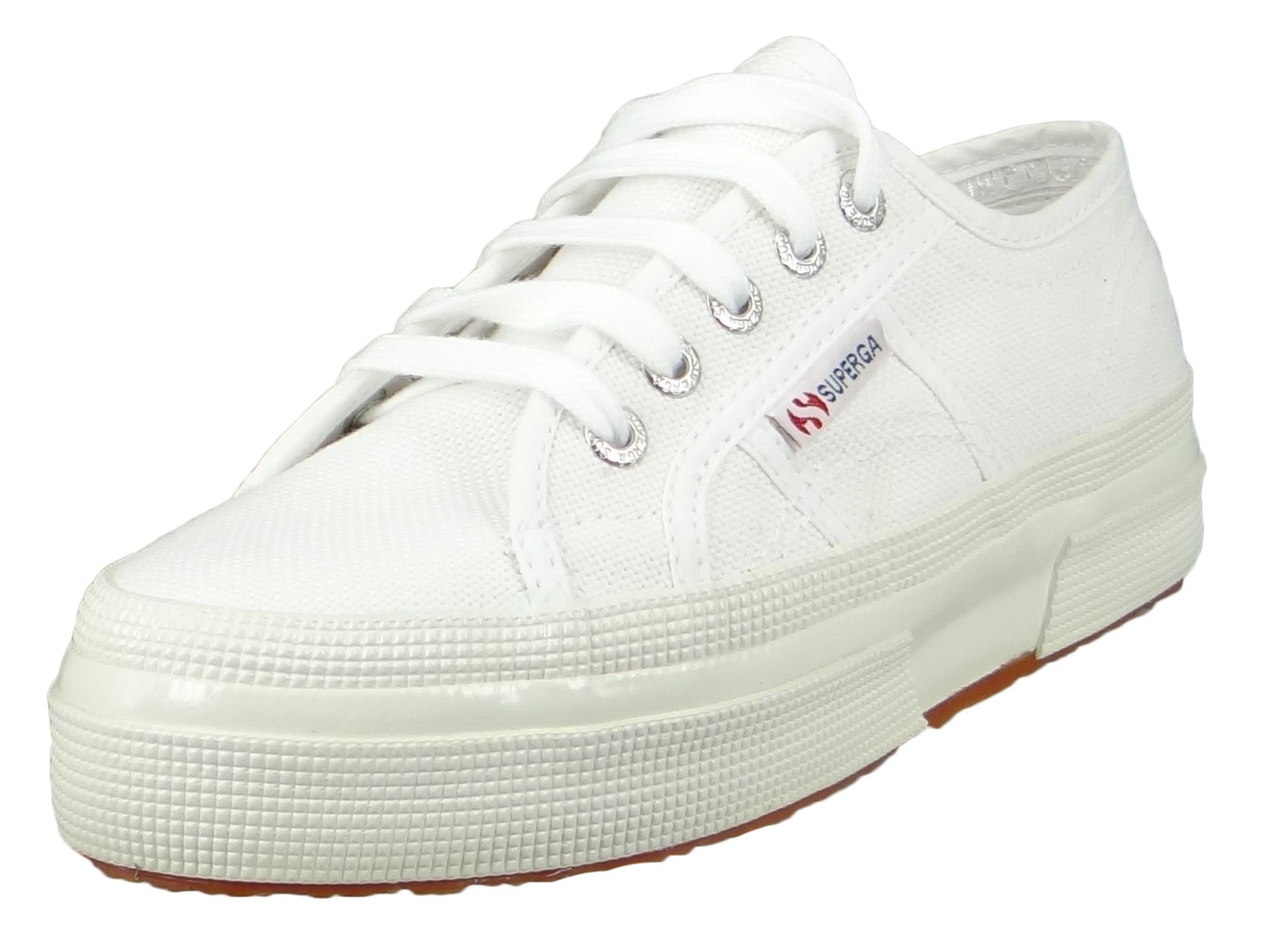 Superga S51123W 2736 COTU Dbl3 Shinyfox A4J white shiny White Sneaker