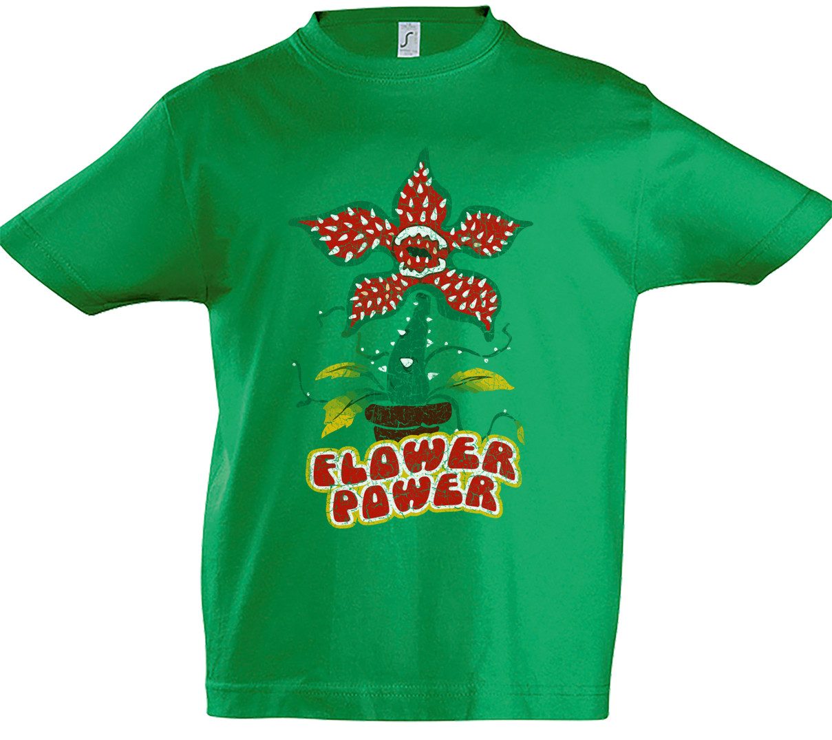 Print-Shirt Stranger Flower Kinder T-Shirt Power Super Upside Things Hawkins Down