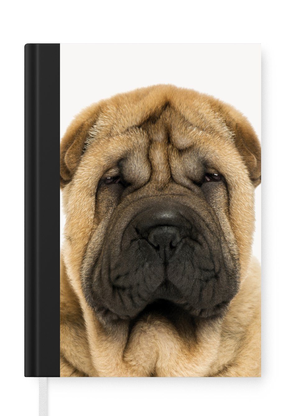 MuchoWow Notizbuch Hund - Jungen - Sharpei - Haustiere - Mädchen - Kinder, Journal, Merkzettel, Tagebuch, Notizheft, A5, 98 Seiten, Haushaltsbuch