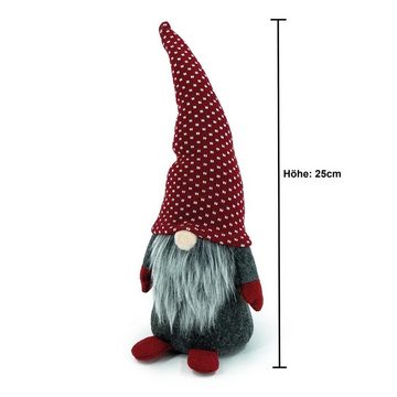 Bambelaa! Wichtel Bambelaa! Wichtel mit grauem Bart und roter Mütze (25cm, 36cm, 45cm)