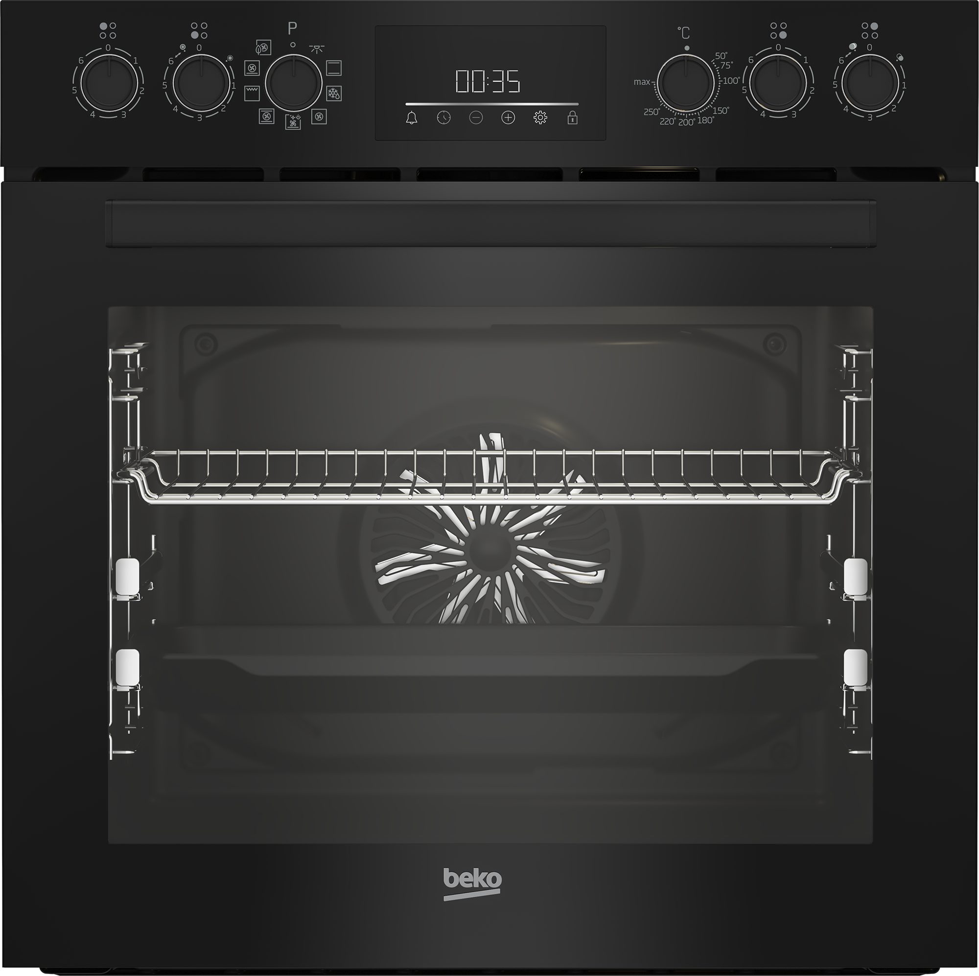 BEKO Induktions Herd-Set BBUM17341BE, mit 2-fach-Teleskopauszug, Hydrolyse, Gleichmäßige Heißluft für perfekte Ergebnisse dank Aeroperfect