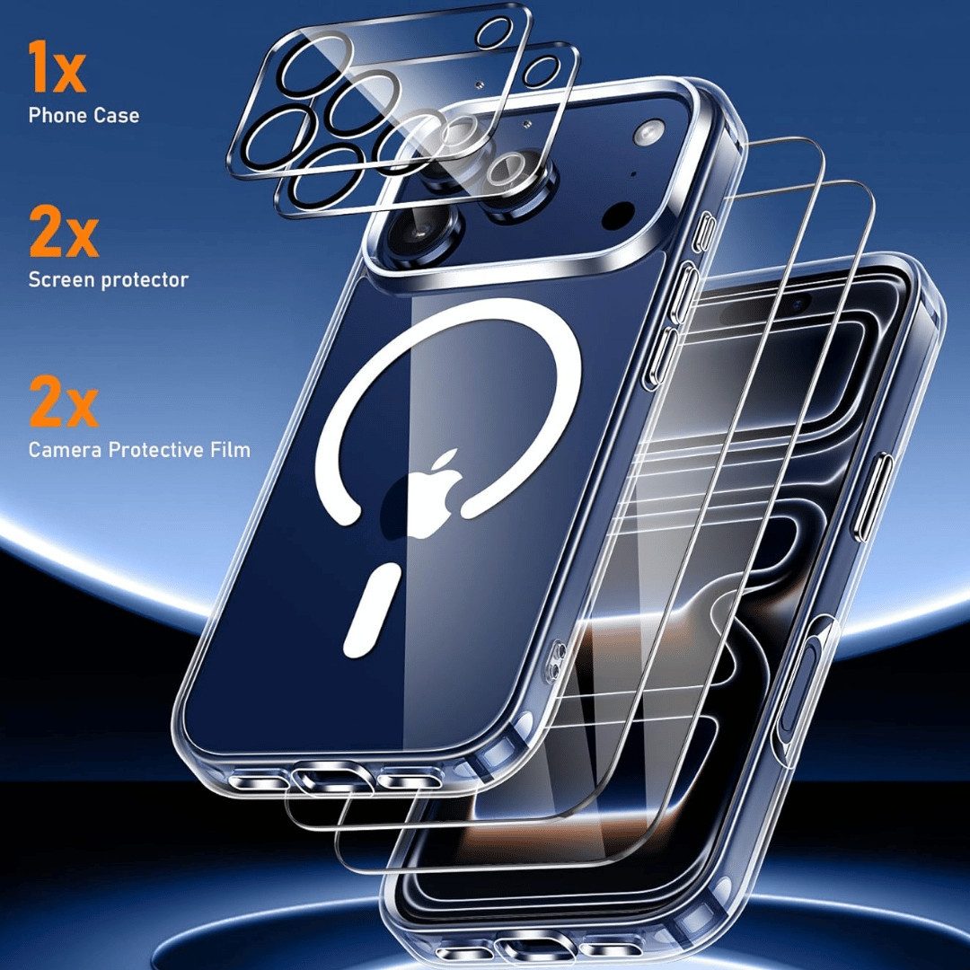 SmartUP Smartphone-Hülle MagSafe für iPhone 17 Pro Max 2X Schutzglas 2X Kameraschutz Panzerglas 6,9 Zoll, Rundumschutz – Bild 2 von 5