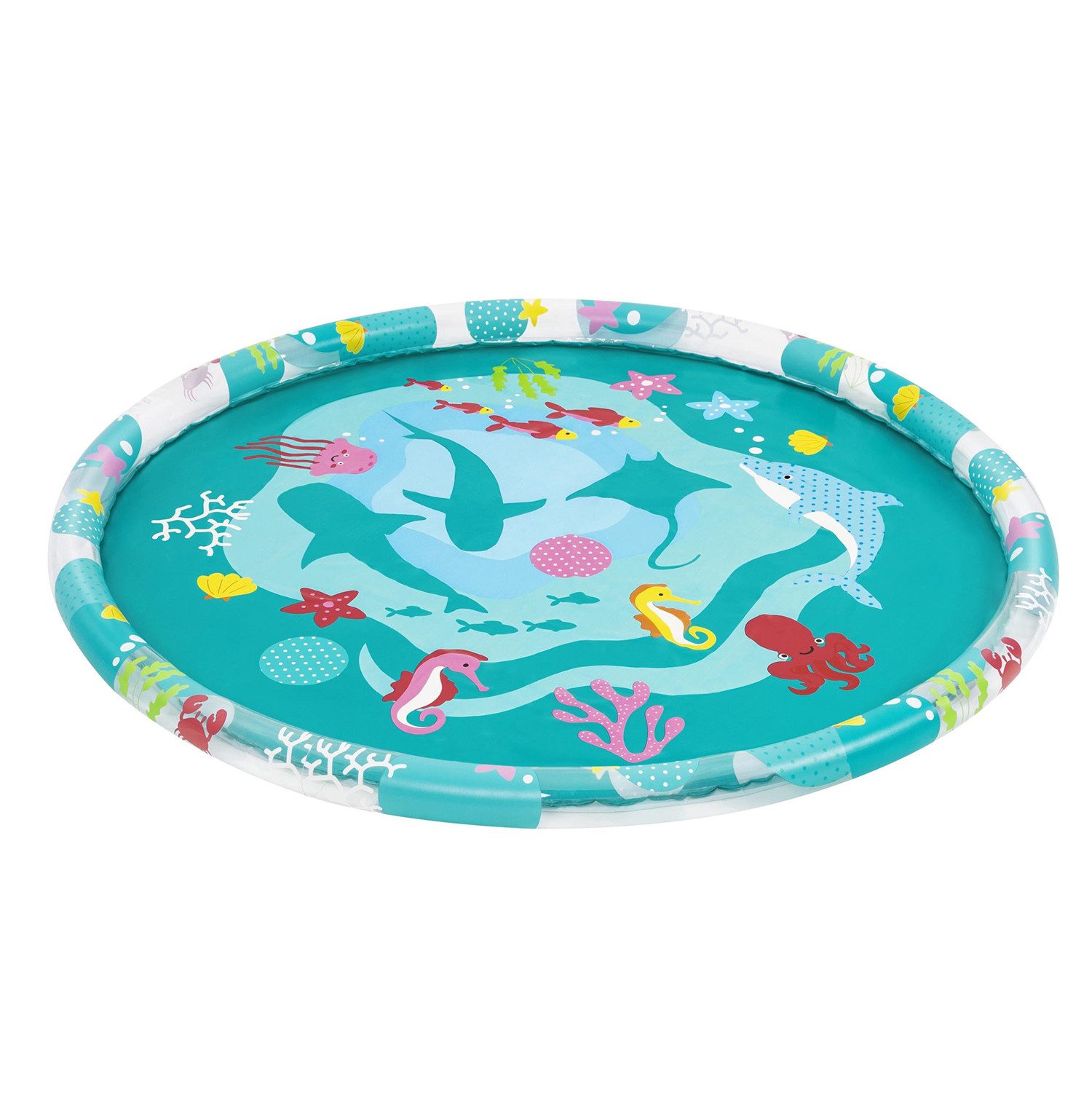 Bestway Planschbecken Underwater, (Packung, Inkl. integriertem Wassersprinkler), Ø 165 cm