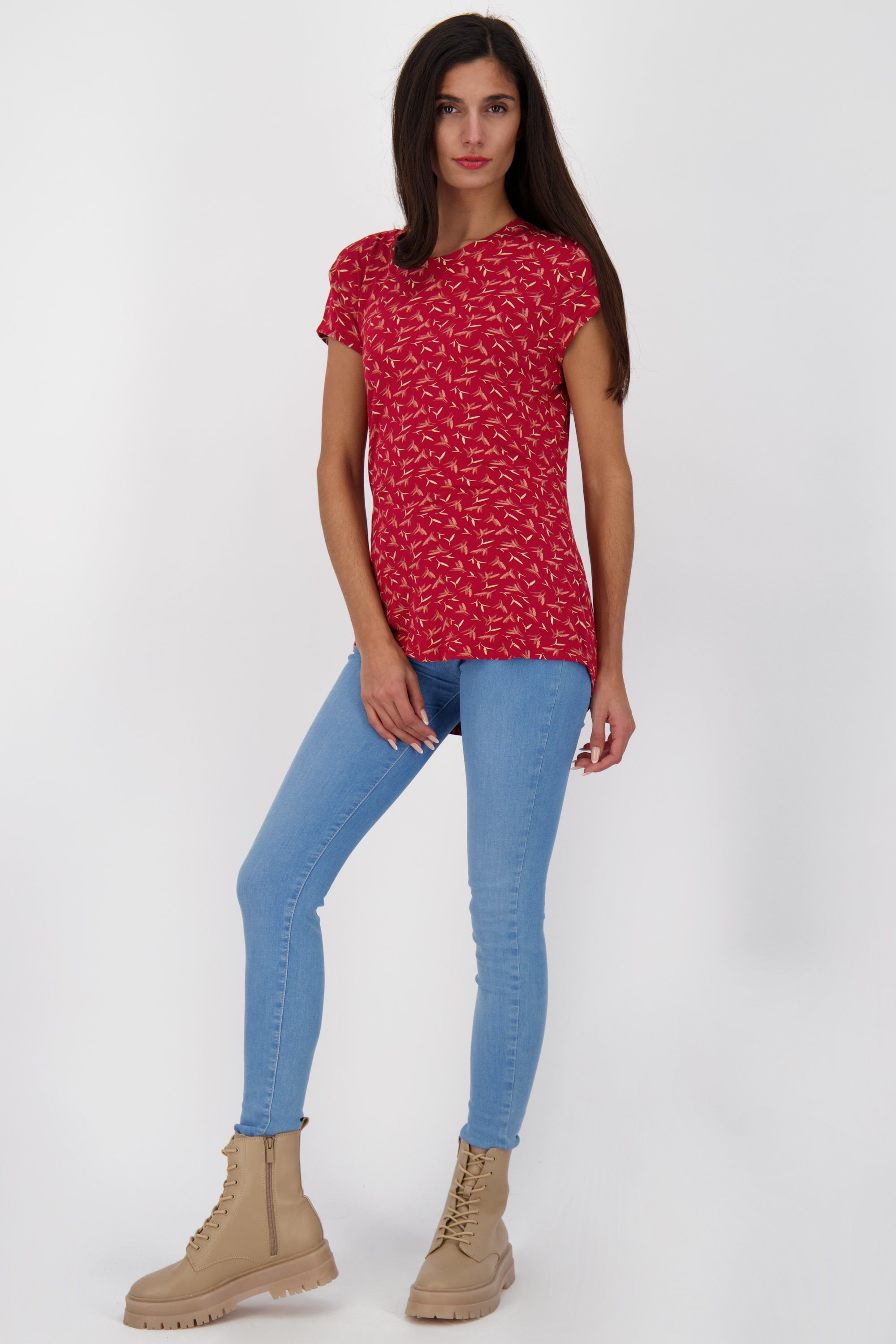 Alife & Kickin Rundhalsshirt Damen MimmyAK Shirt cranberry B Shirt