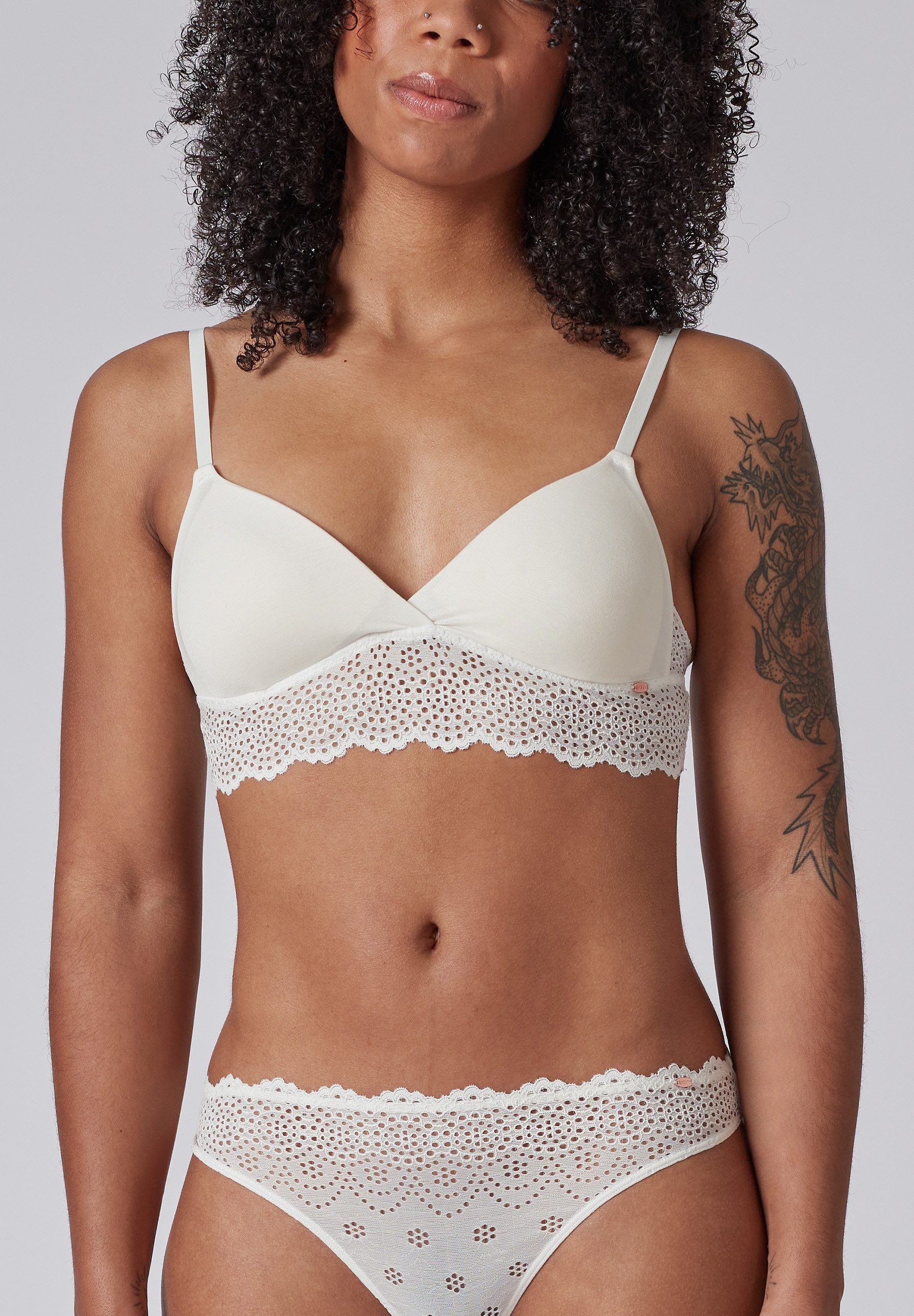 Skiny Soft-BH Bamboo Lace herausnehmbare Pads, ohne Bügel, weich, bequem, elastisch
