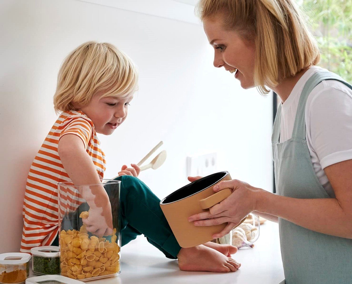 Mepal Vorratsdose 4-tlg Vorratsdosen Spar-Set 175 ml Modula Weiß - Frischhaltedose, Styrol-Acrylnitril (SAN), Polyethylen (PE)