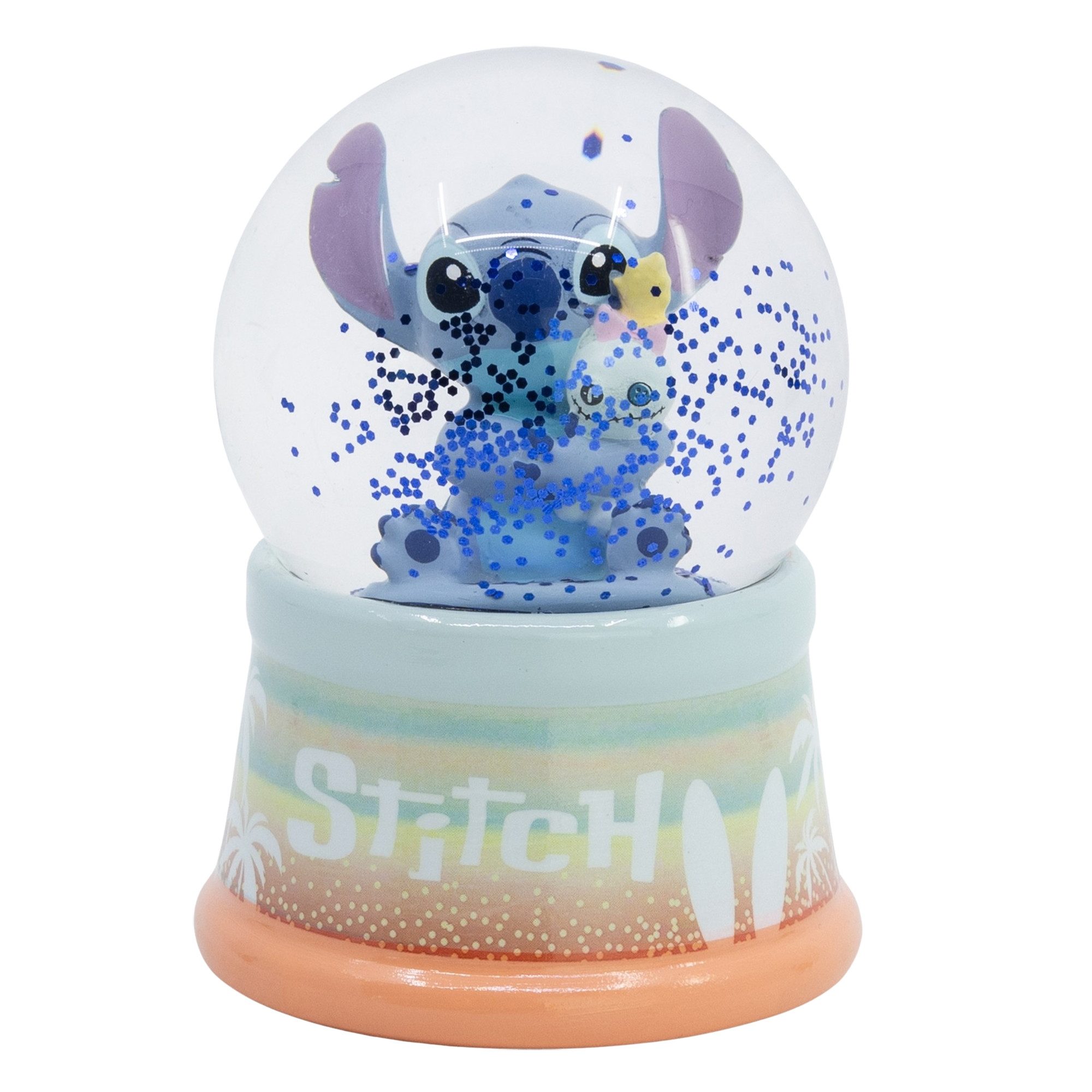 Disney Dekokugel Disney Lilo und Stitch mini Glaskugel Schneekugel 9 x 7 cm günstig online kaufen