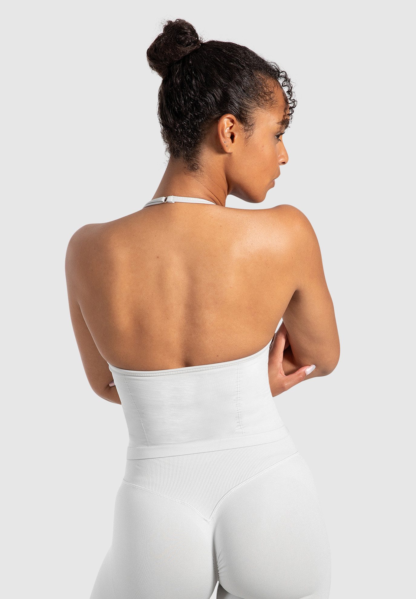 Smilodox Tanktop Malena, Cropped Neckholder Sporttop, Ringdetails, Raffung günstig online kaufen