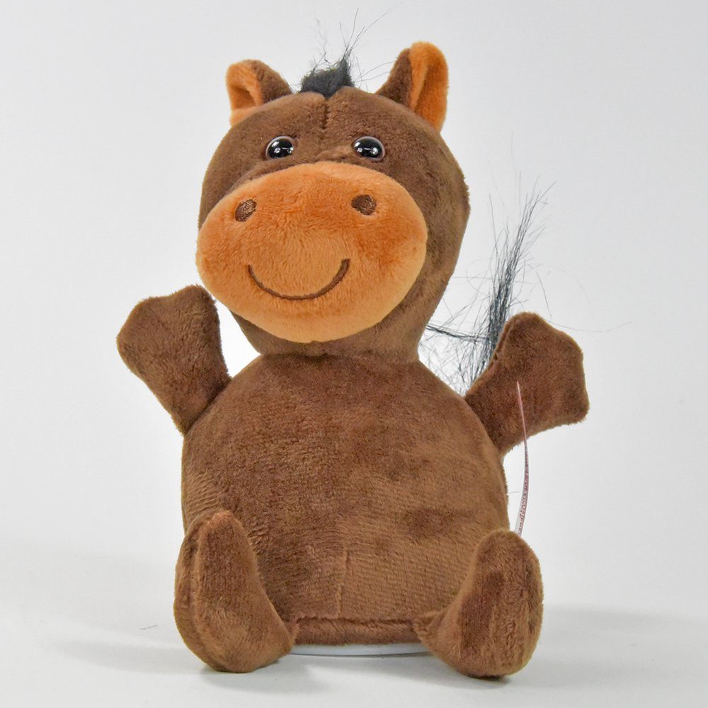 Kögler Kuscheltier Labertier Pferd HUGO, das alles nachplappert und wackelt, 18x12x17cm