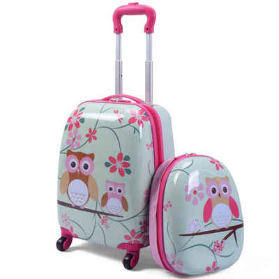 COSTWAY Kinderkoffer »Kindergepäck, Reisegepäck«, 2tlg Kinderkoffer + Rucksack