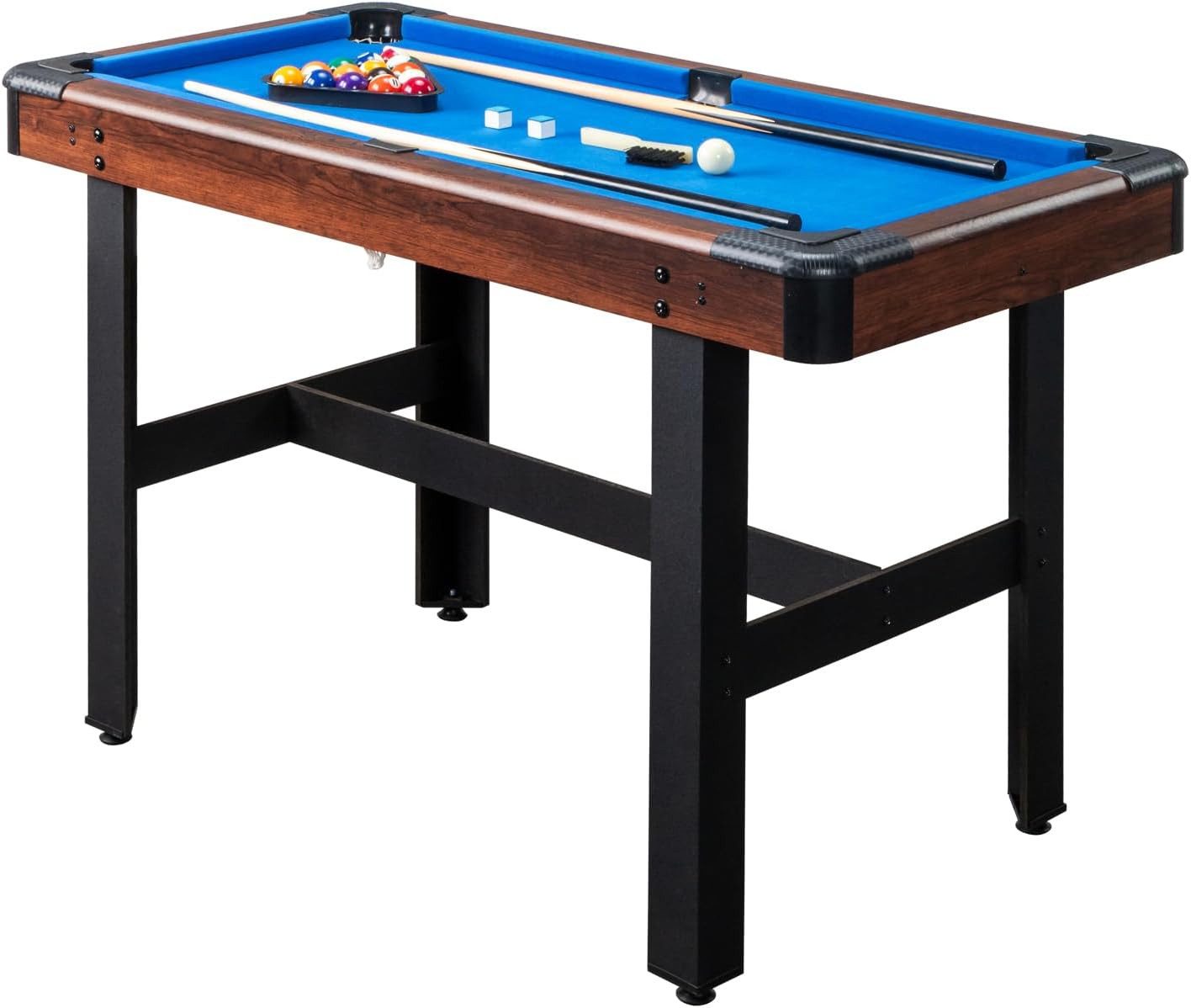 Billardtisch Billardtisch 4ft klappbar Tischbillard mit Zubehör, 122x61x76 cm, Blau