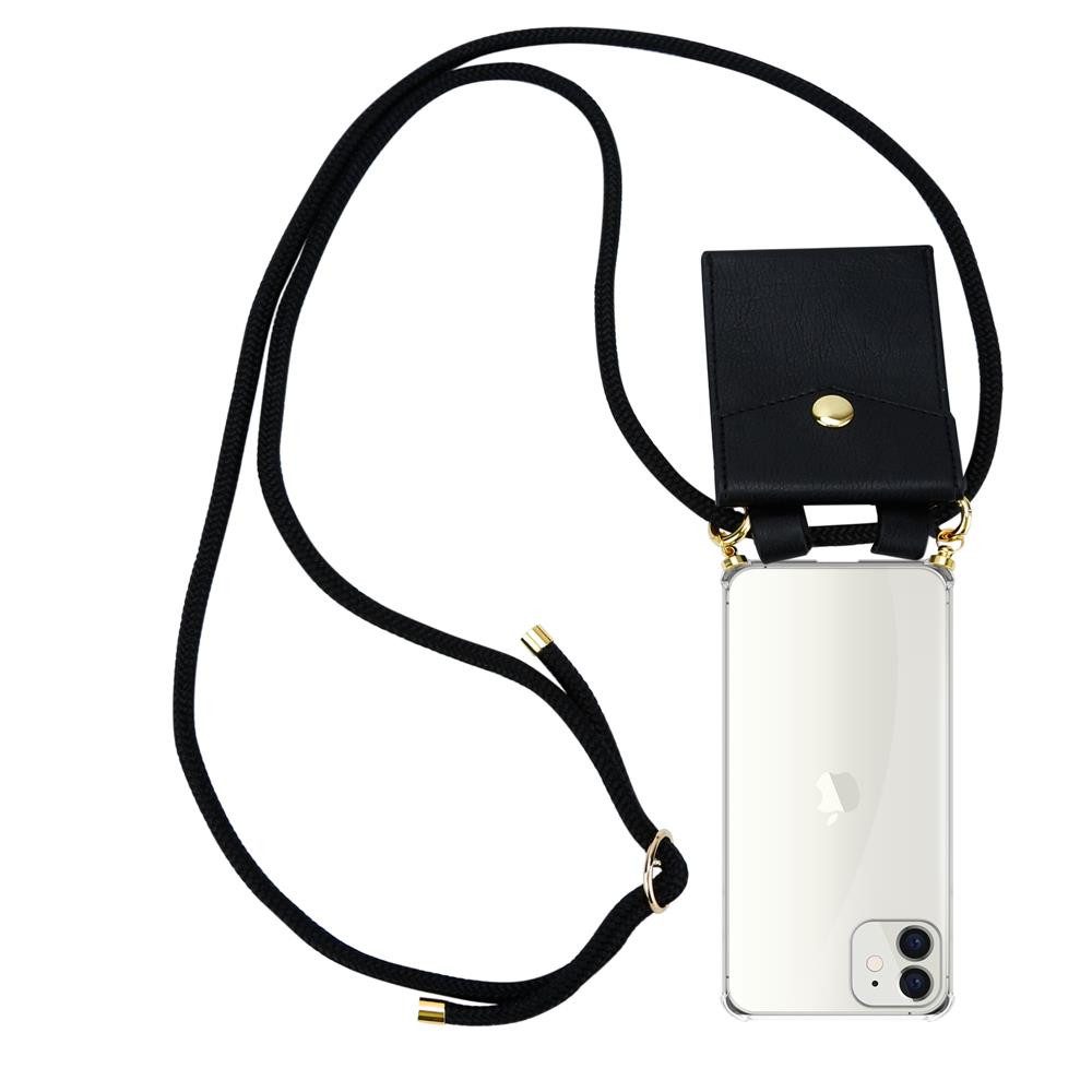 Cadorabo Handyhülle für iPhone 12 MINI Kette Apple iPhone 12 MINI, Flexible TPU Silikon Handy Schutzhülle - Hülle - mit Handykette