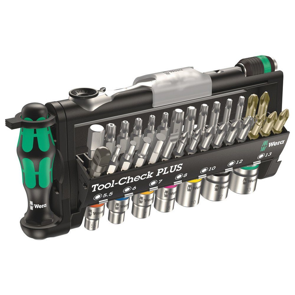 Bit-Set Bit-Sortiment Tool-Check PLUS, mit Ratsche und Nüssen, 39-teilig