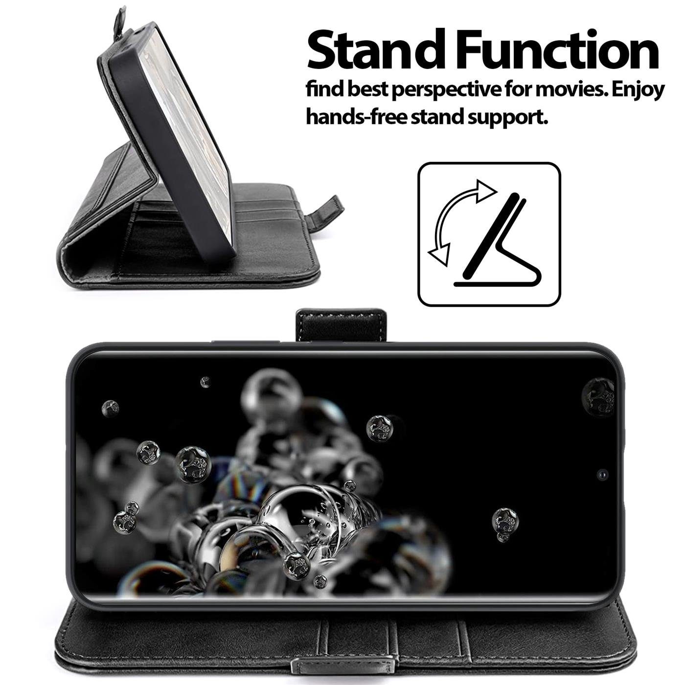 CoolGadget Handyhülle Wallet Klapptasche Cover Case für Samsung Galaxy S20 Ultra 6,9 Zoll, Handy Tasche mit RFID Schutz Kartenfach Book Schutzhülle