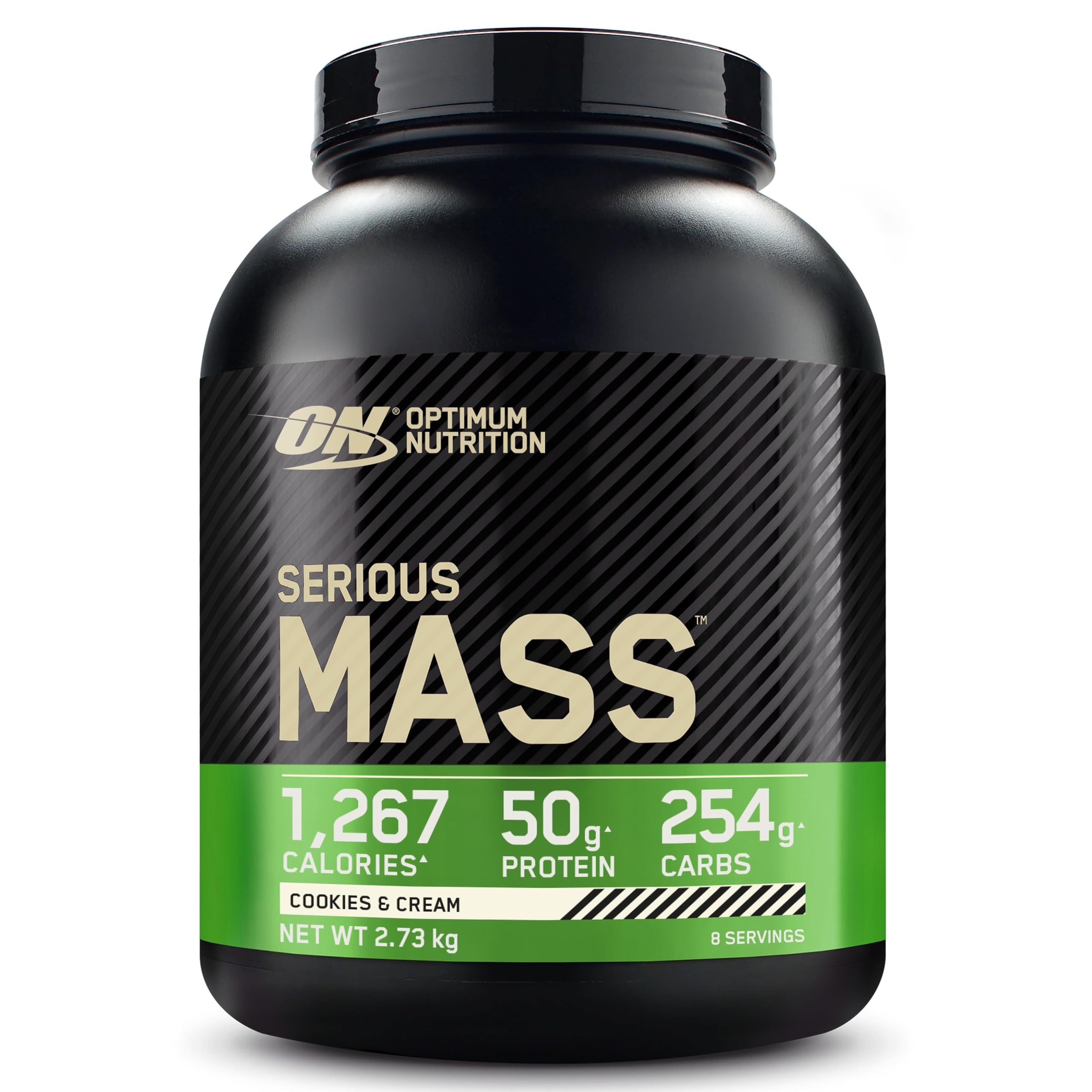 Optimum Nutrition Optimum Nutrition Serious Mass Protein Powder, Cookies & Cream, 2.73kg Pulver