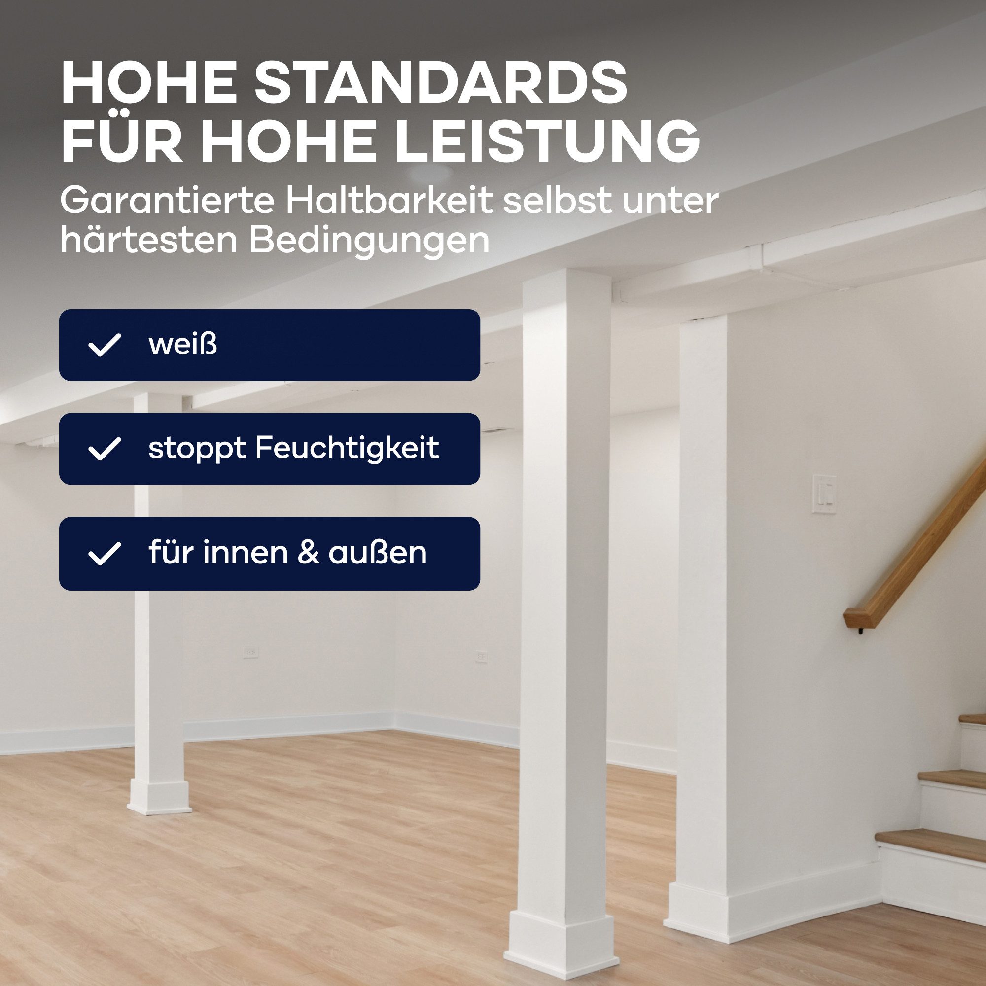 plid Nikotinsperre Premium Isolierfarbe LH Niktoinfarbe Feuchteblocker Nikotinsperre Set, Schnelltrocknend