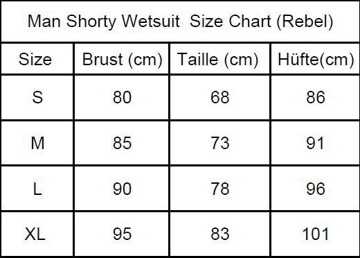 F2 Men Rebel Shorty Neoprenanzug F2 Neoprene