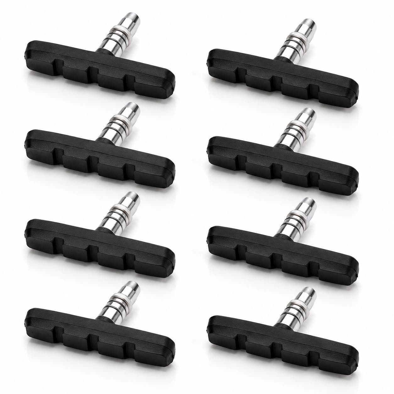 BAYLI V-Brake 8 Stück Fahrrad Bremsen Set für Shimano, 4 Paar Bremsschuhe schwarz