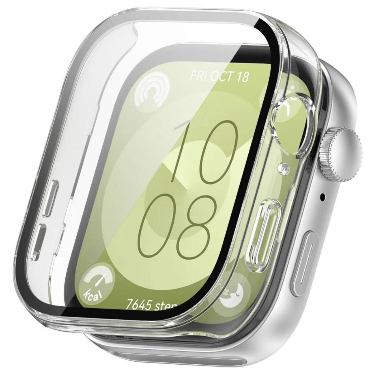 TECH PROTECT Smartwatch-Hülle Defense360 mit integriertem Glas Kompatibel mit Huawei Watch Fit 3 46, Integrierter Displayschutz bei schlankem Gehäusedesign