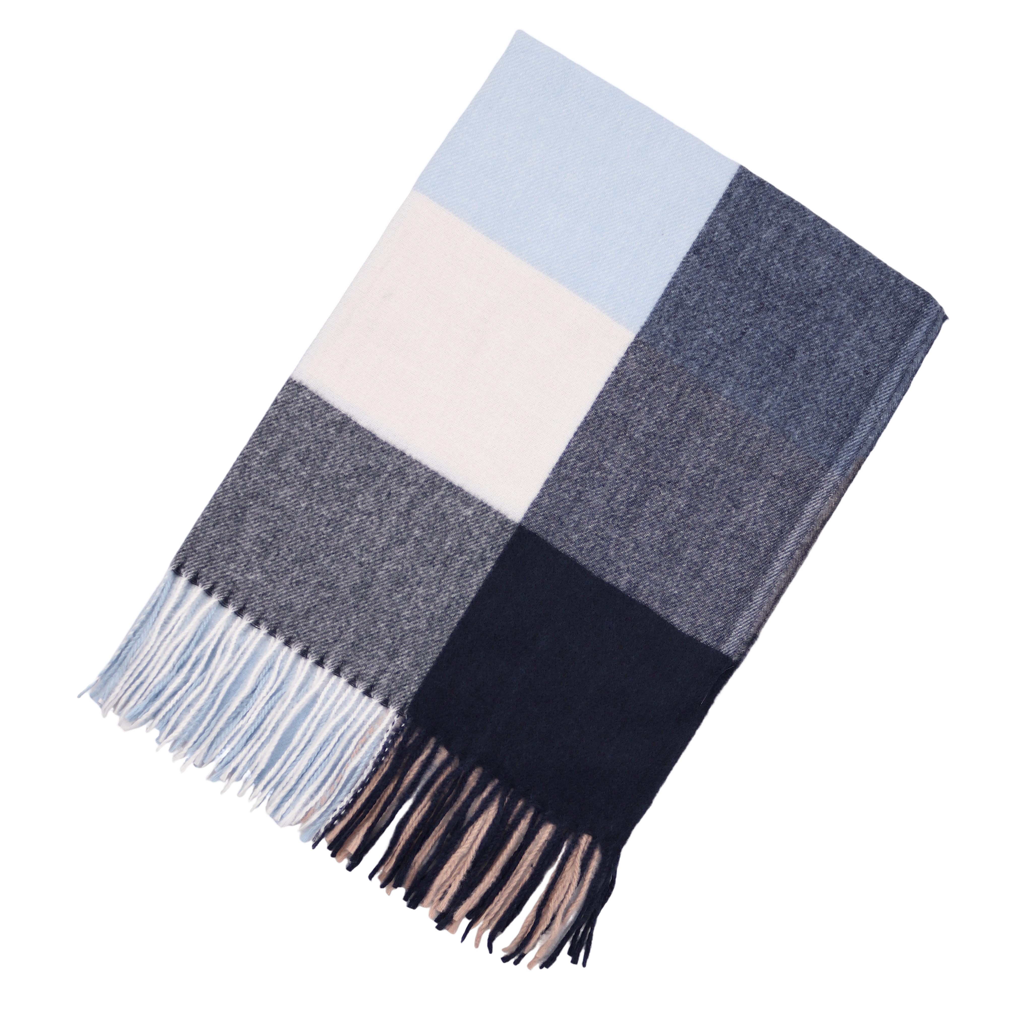 MIRROSI Modeschal weicher und warmer Schal Karo Kariert Muster mit Fransen, 70x180cm, (angesagtes Karomuster), Damen Halstuch ideal für Herbst und Winter – Bild 2 von 4