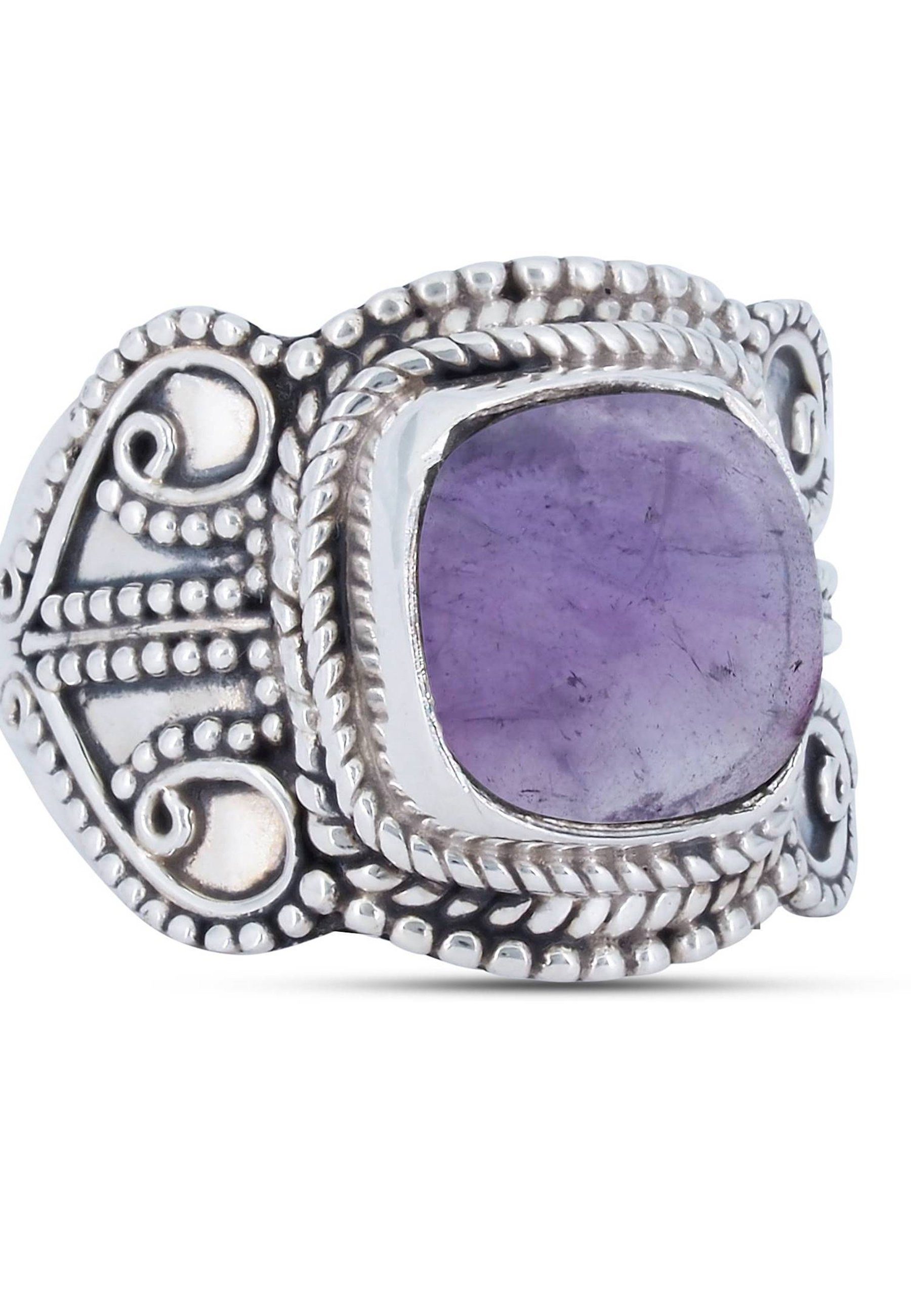 mantraroma Silberring 925er Silber mit Amethyst