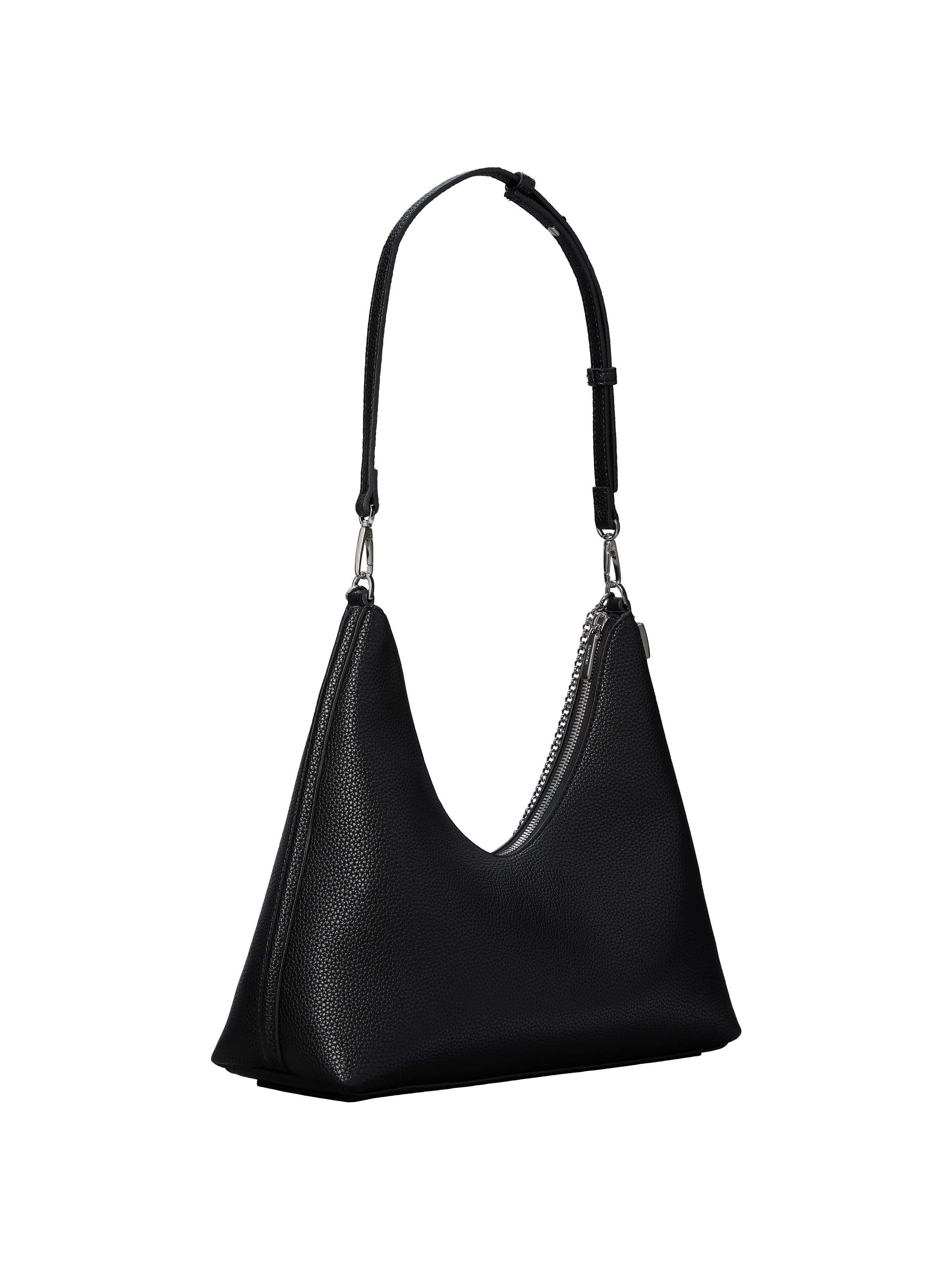Calvin Klein Schultertasche EMBLEM HW PEBBLE SHOULDER BAG, Schultertasche, Umhängetasche, Hobo Bag mit Logoschriftzug
