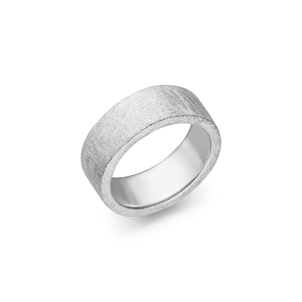 SKIELKA DESIGNSCHMUCK Silberring Silber Ring "Simple" 8 mm (Sterling Silber 925) (1-tlg), hochwertige Goldschmiedearbeit aus Deutschland
