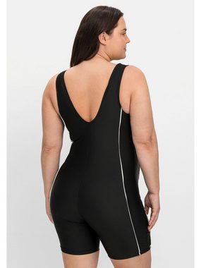 Sheego Badeanzug Große Größen mit Reißverschluss und kurzem Bein